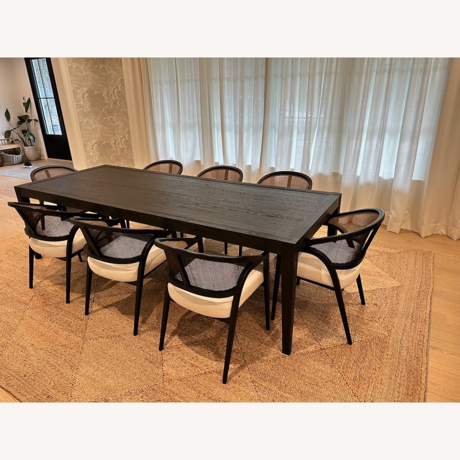 French Contemporary Rectangular Extension Dining Table - image-2