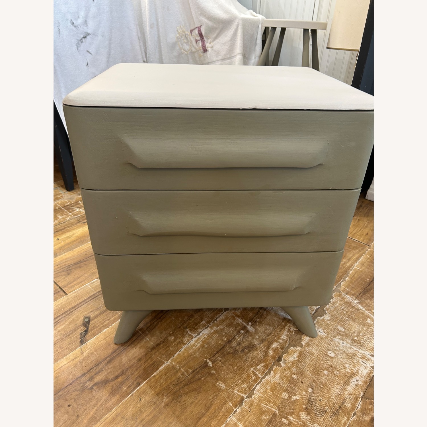 Sculptured Pine Nightstand - image-1