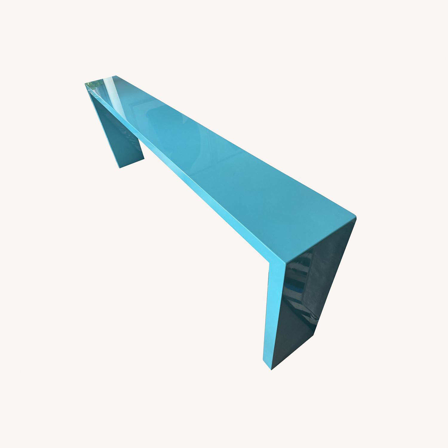Custom Teal Lacquer Console - image-0