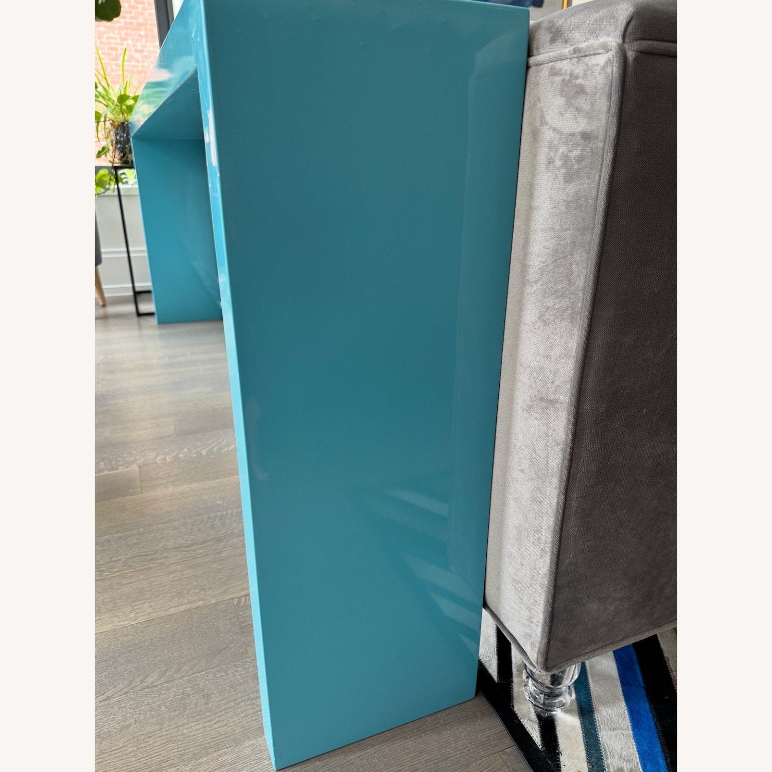 Custom Teal Lacquer Console - image-5