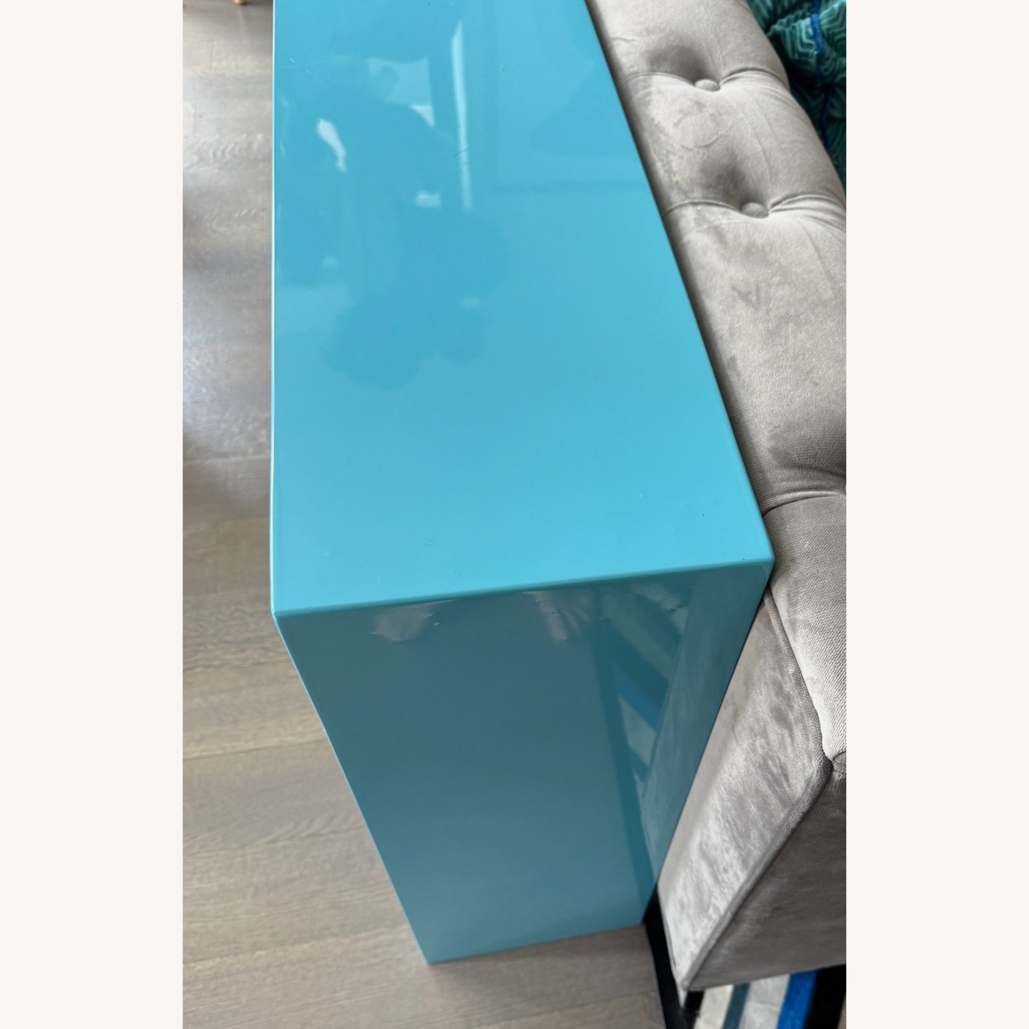 Custom Teal Lacquer Console - image-3