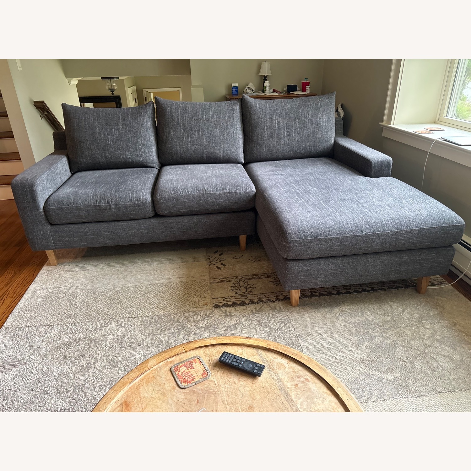 Interior Define Sloan Dark Blue Sectional - image-4