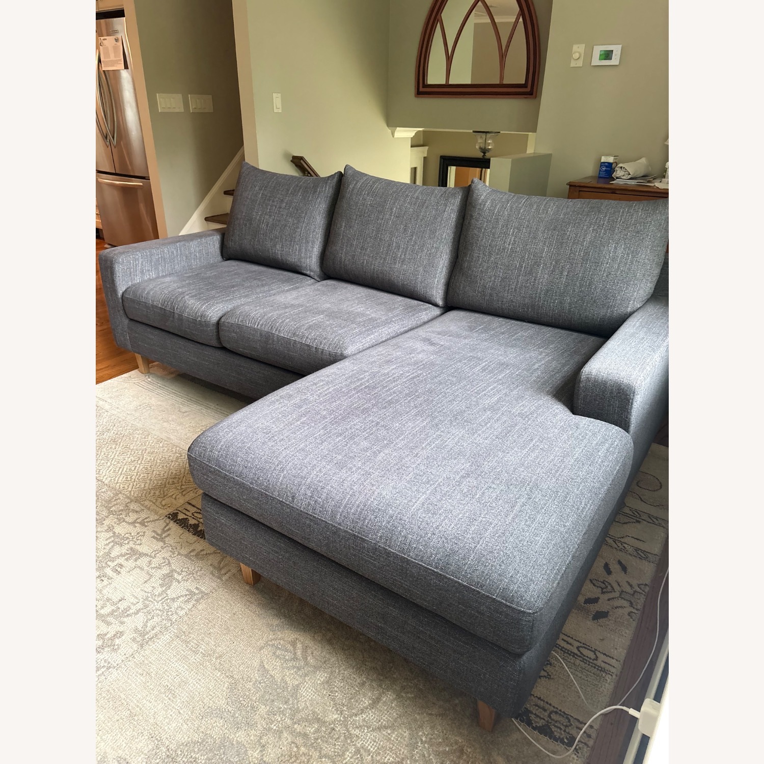 Interior Define Sloan Dark Blue Sectional - image-2