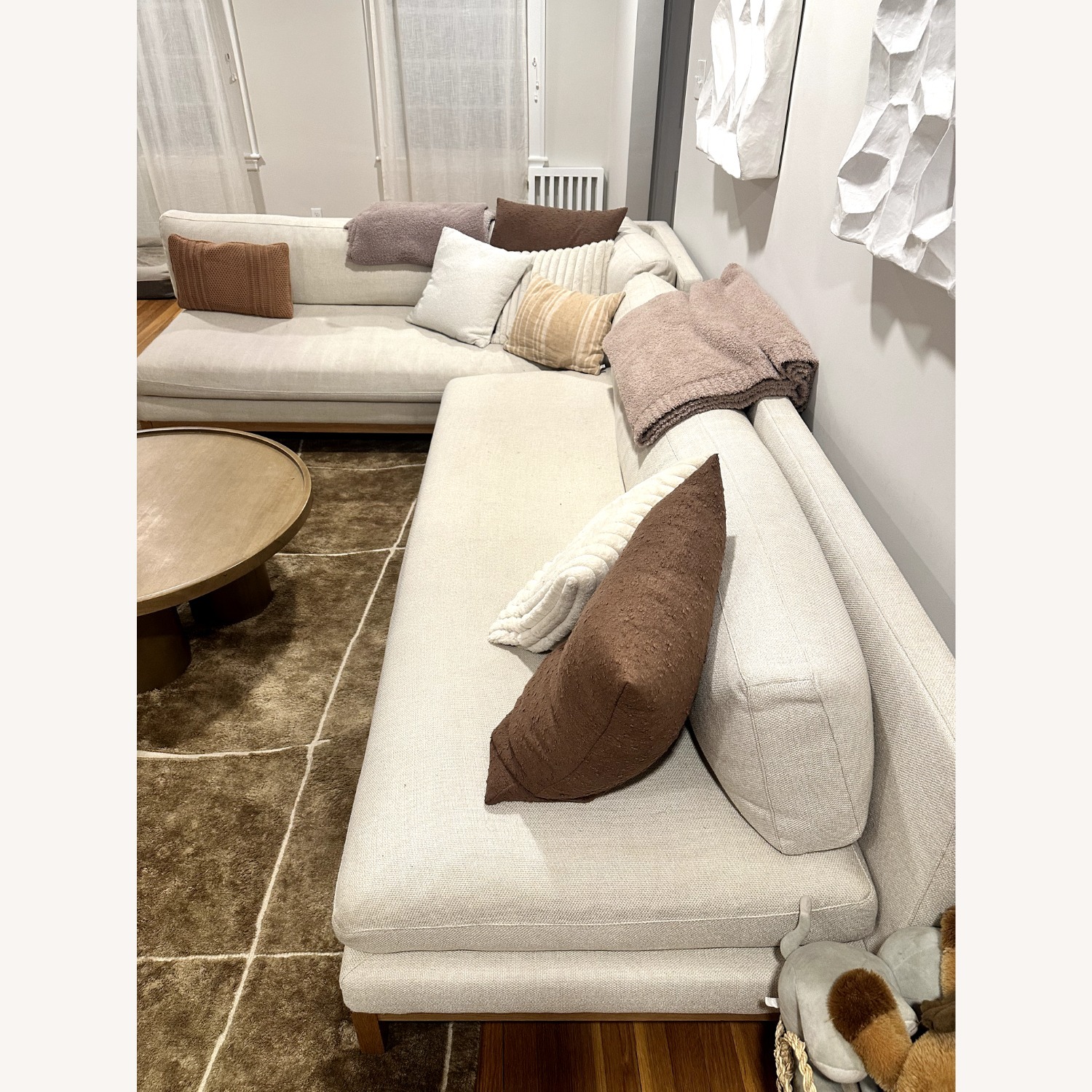 Interior Define Jasper Corner Sectional Sofa β Oat - image-1