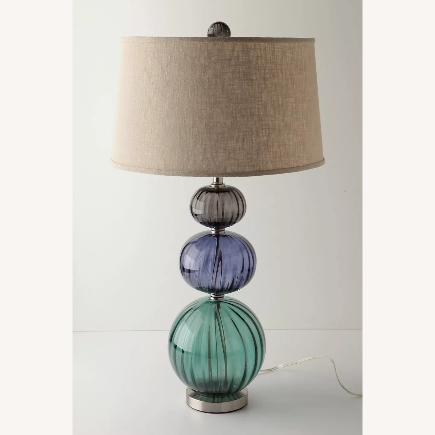Anthropologie Tri-Color Glass Table Lamp - image-10