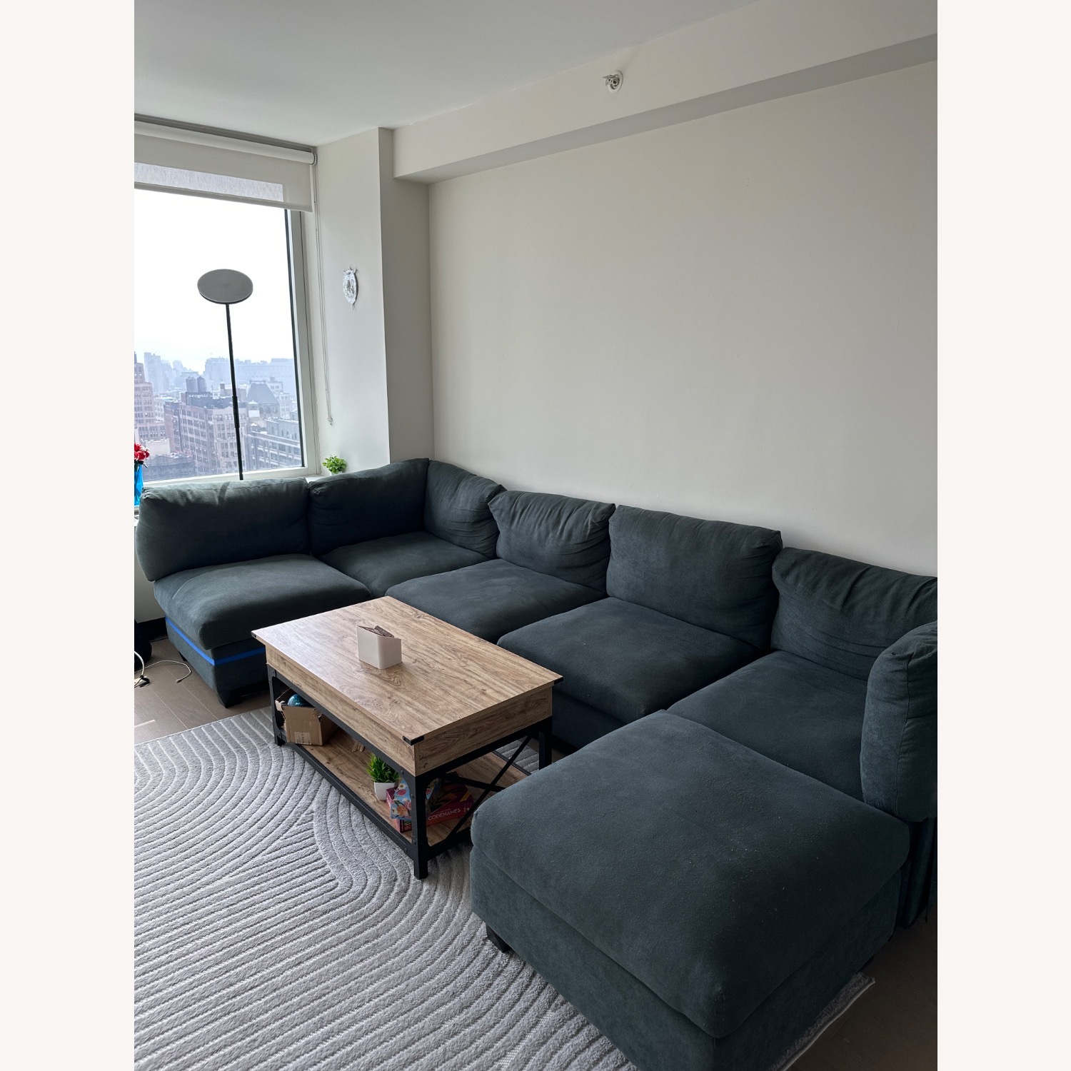 Wayfair Dark Blue 6 piece Sectional Sofa  - image-1