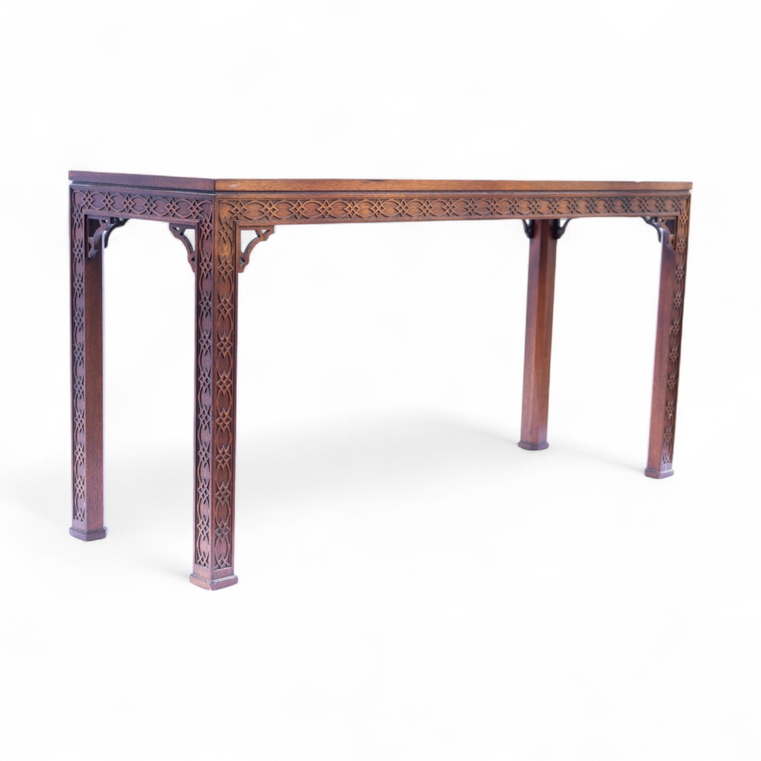 Mahogany Chinese Chippendale Hall Table by Kindel - image-2