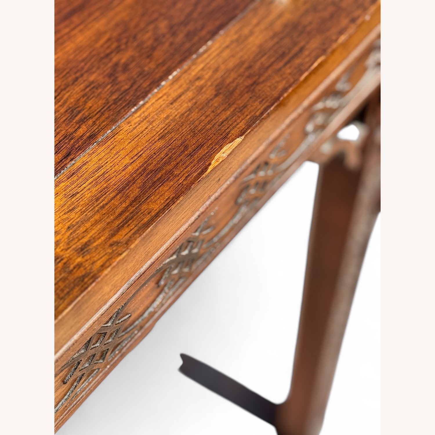 Mahogany Chinese Chippendale Hall Table by Kindel - image-9