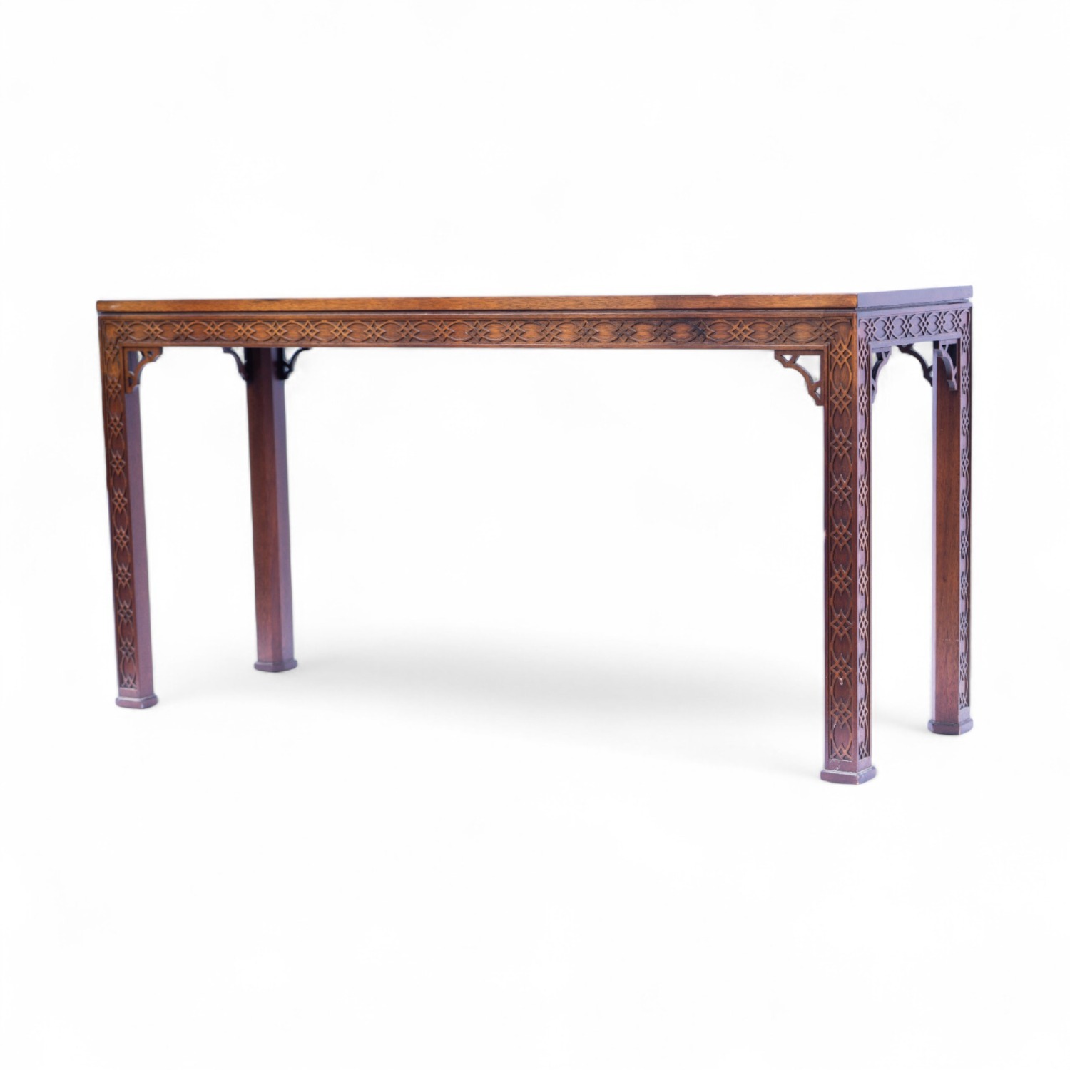 Mahogany Chinese Chippendale Hall Table by Kindel - image-1