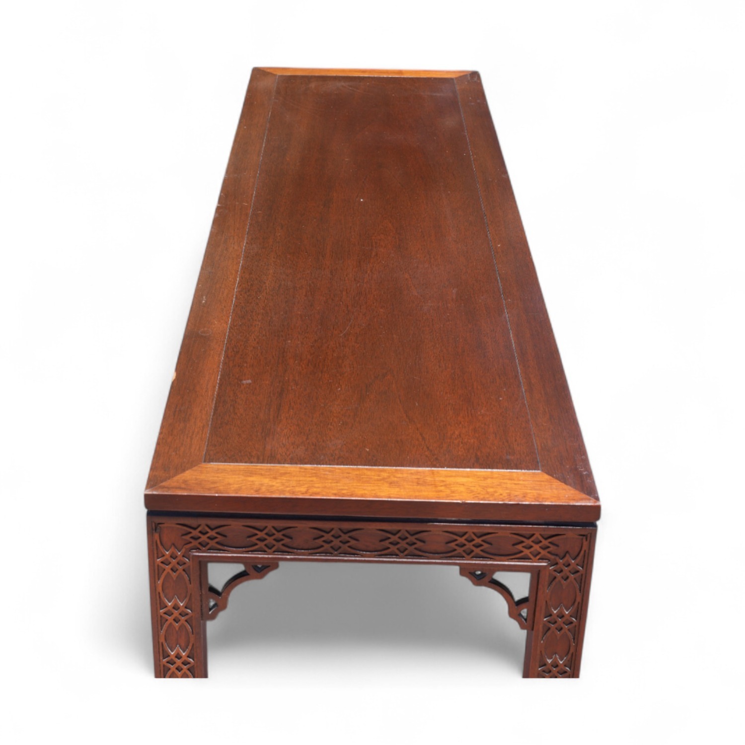 Mahogany Chinese Chippendale Hall Table by Kindel - image-5
