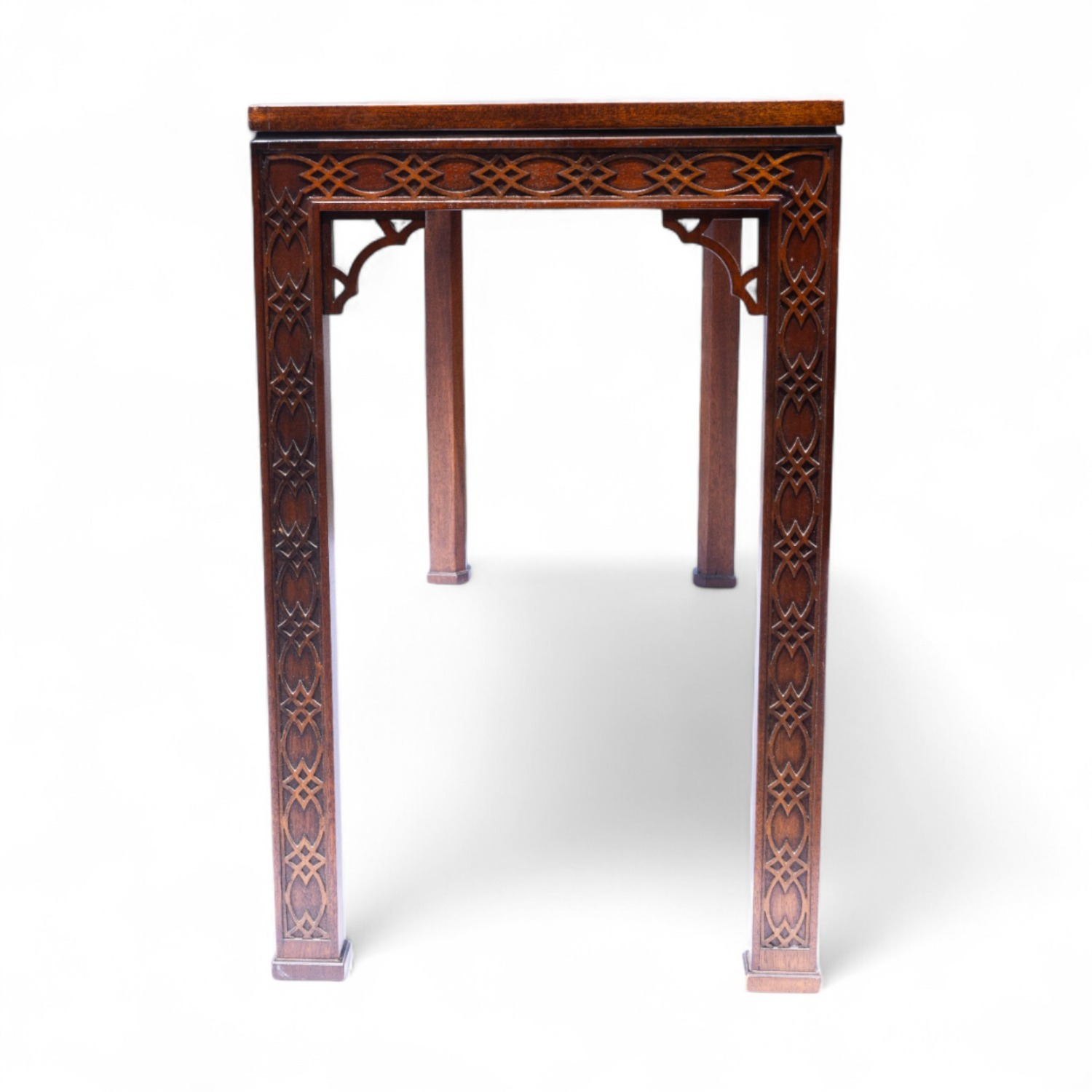 Mahogany Chinese Chippendale Hall Table by Kindel - image-3
