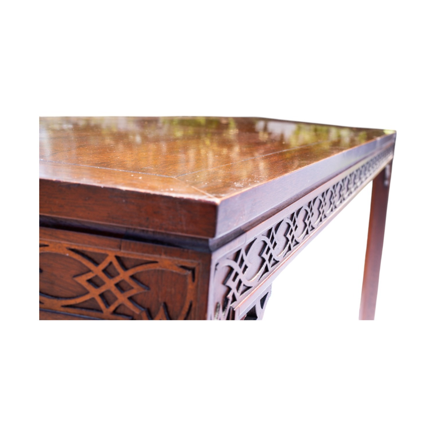 Mahogany Chinese Chippendale Hall Table by Kindel - image-8