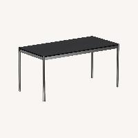 USM Haller Table Black Linoleum