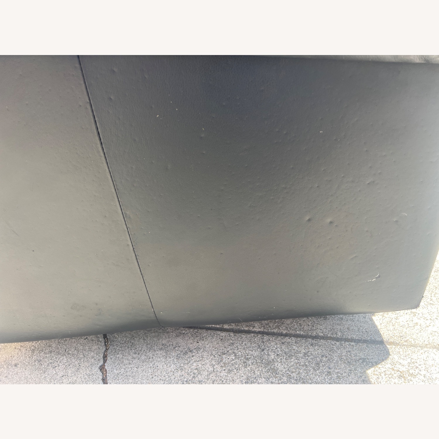 2 Seat Leather Black Sofa  - image-2