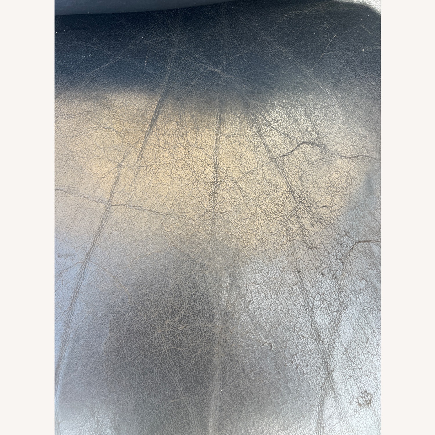 2 Seat Leather Black Sofa  - image-5