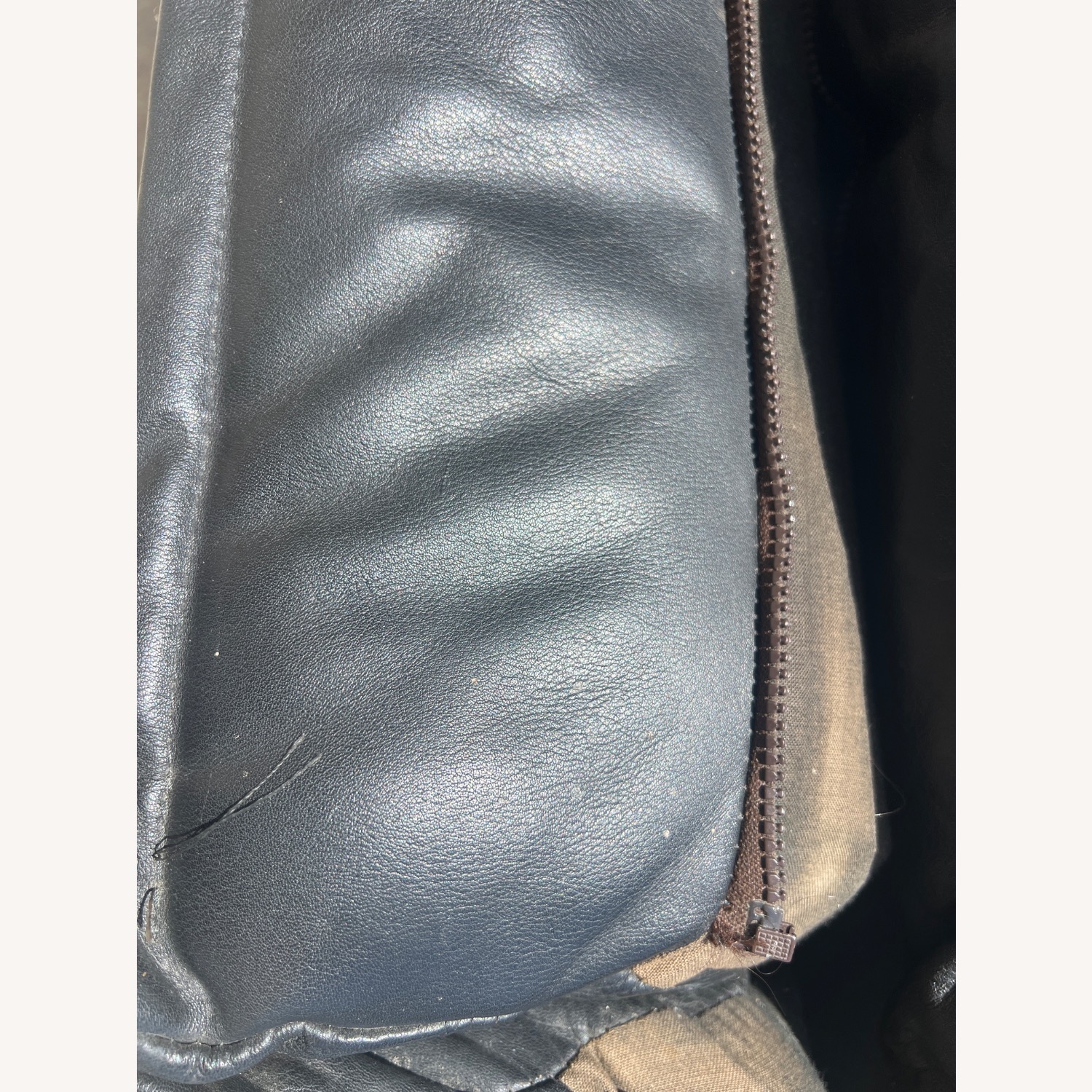 2 Seat Leather Black Sofa  - image-3