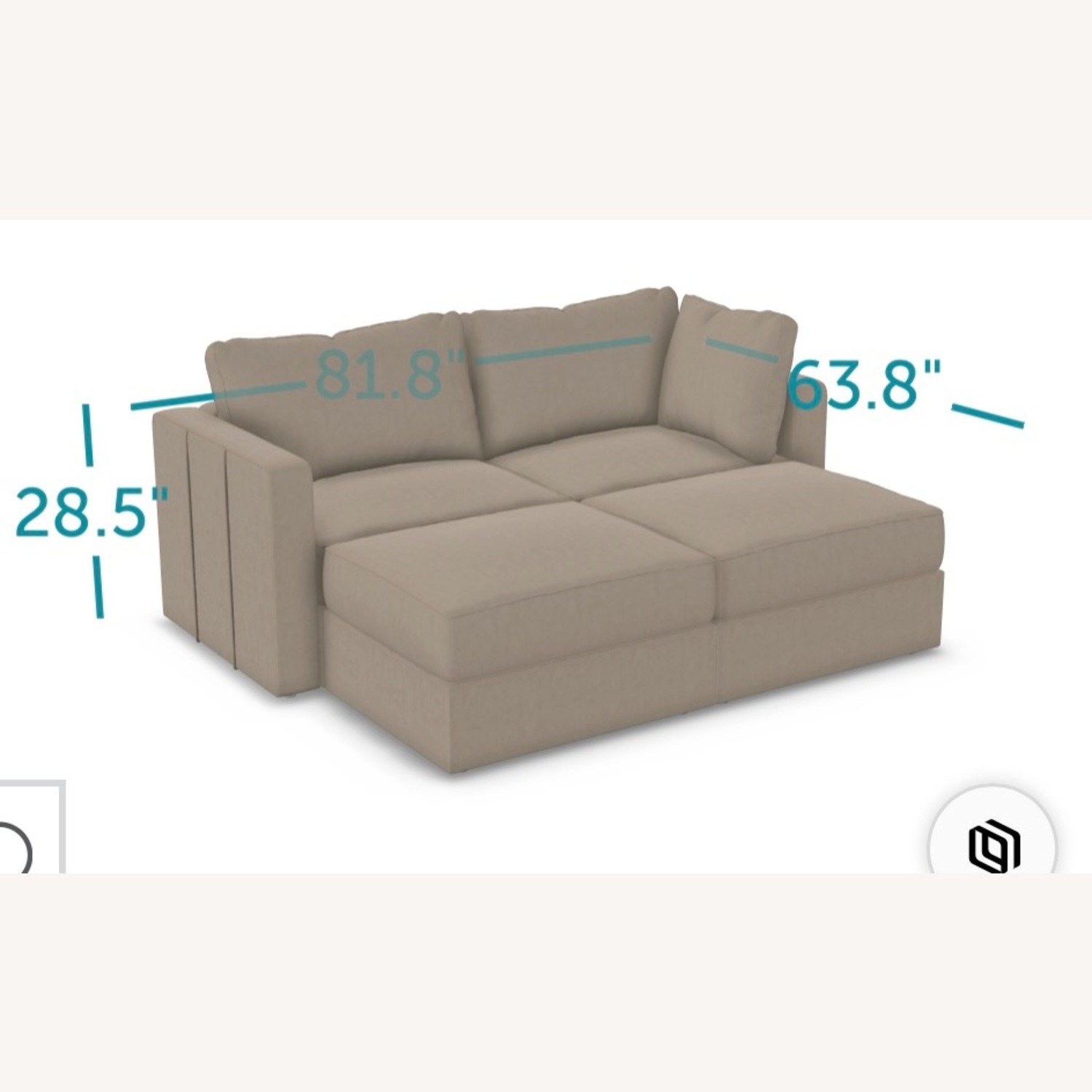 LoveSac Milky Cow Print Sectional - image-3