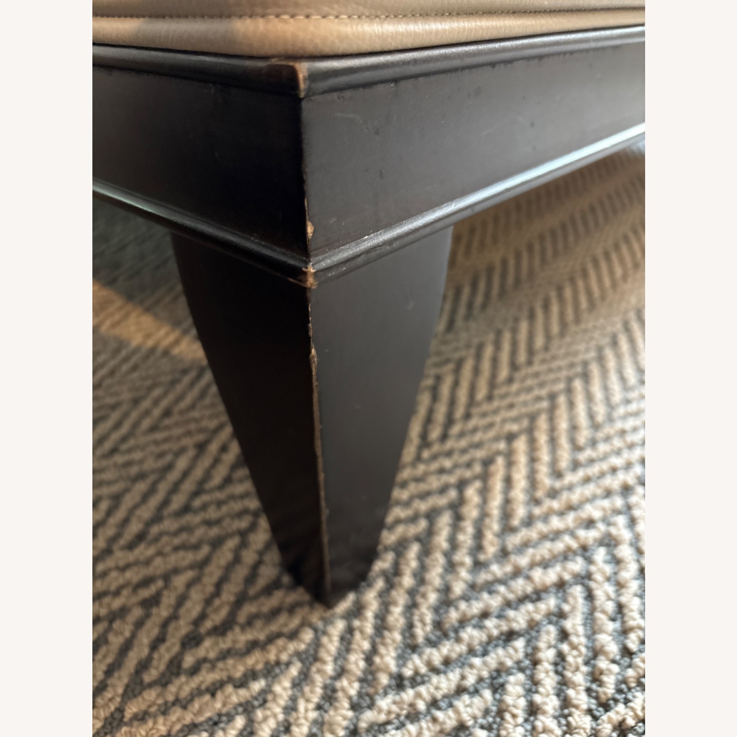 Kravet Radcliffe Ottoman Greige Faux Leather - image-8