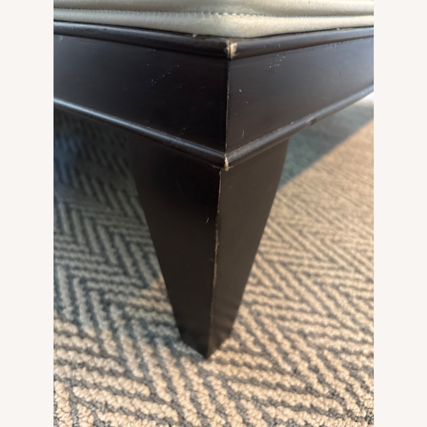 Kravet Radcliffe Ottoman Greige Faux Leather - image-7