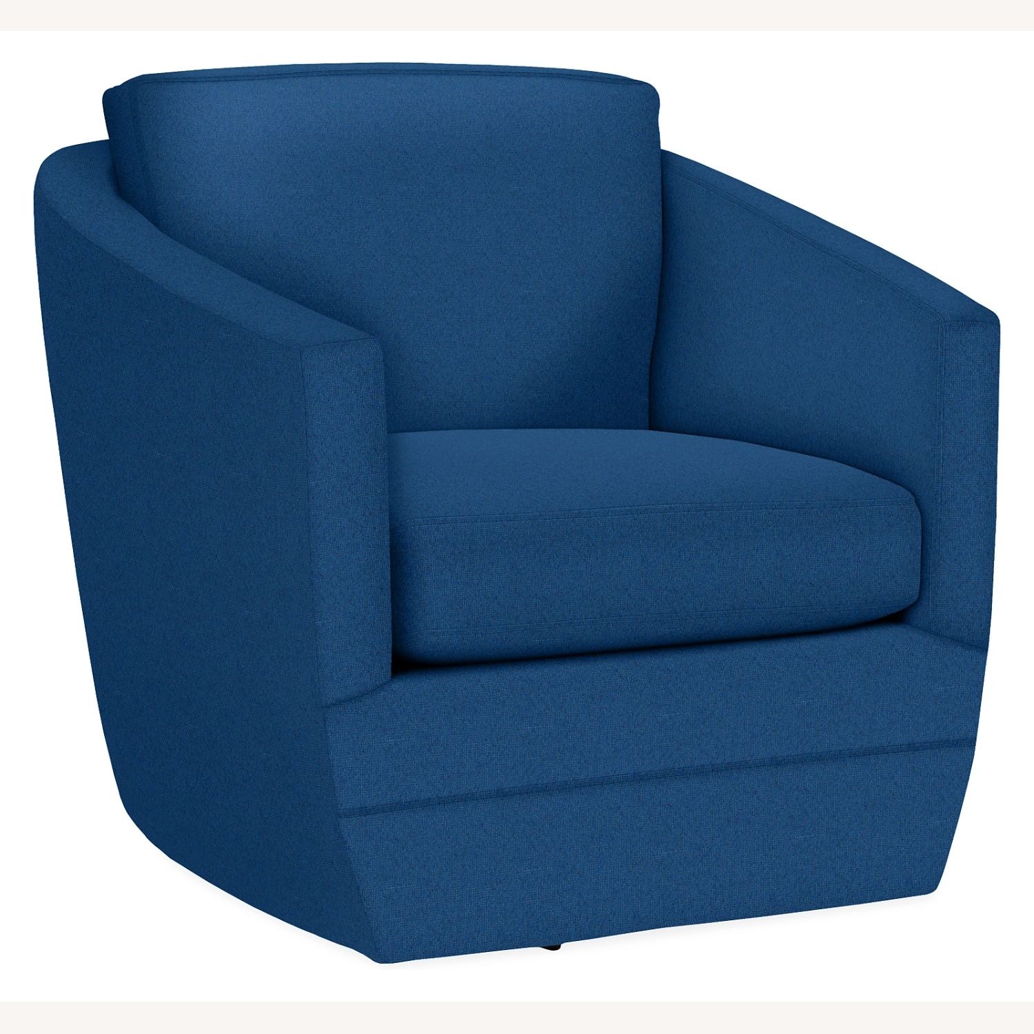 Room & Board Blue Boucle Swivel Chair - image-5