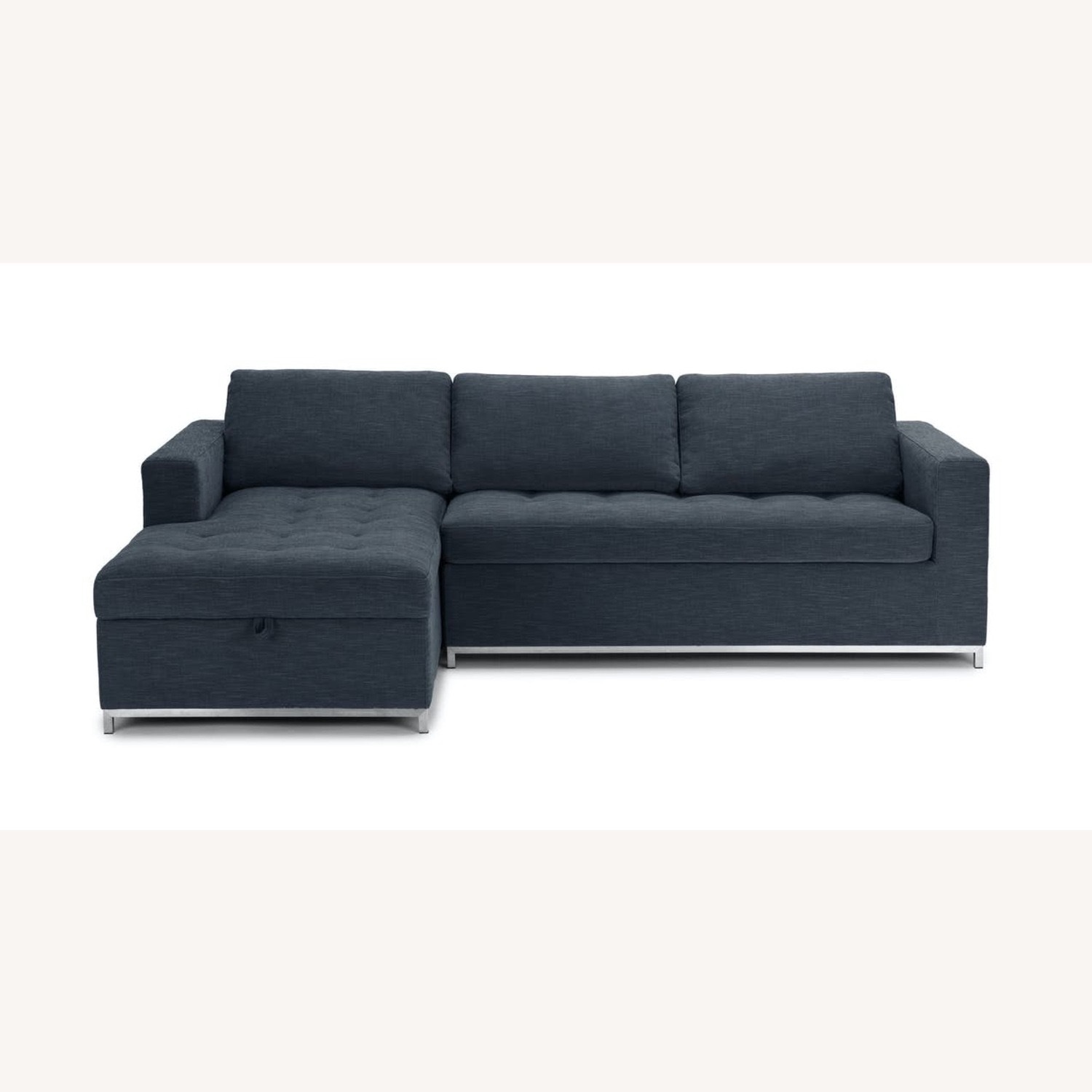 Article Soma Sleeper Left Chaise - Midnight Blue - image-1