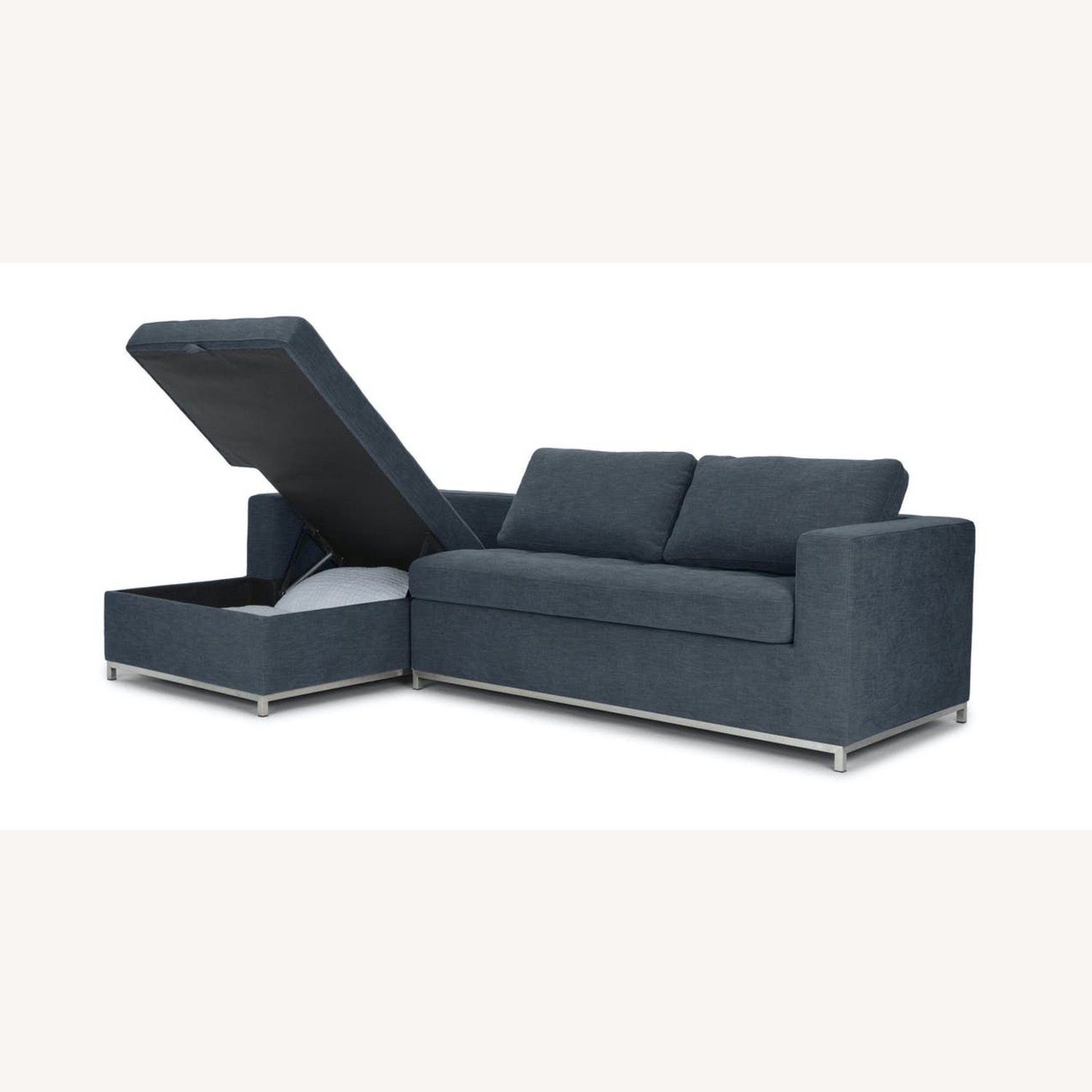 Article Soma Sleeper Left Chaise - Midnight Blue - image-3