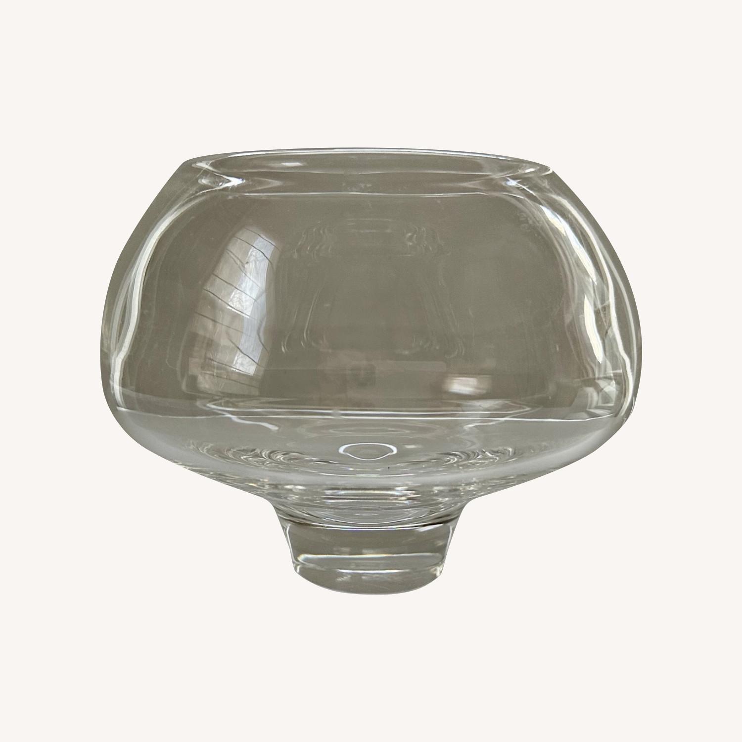 Signed Steuben Glass Pedestal Bowl - image-0