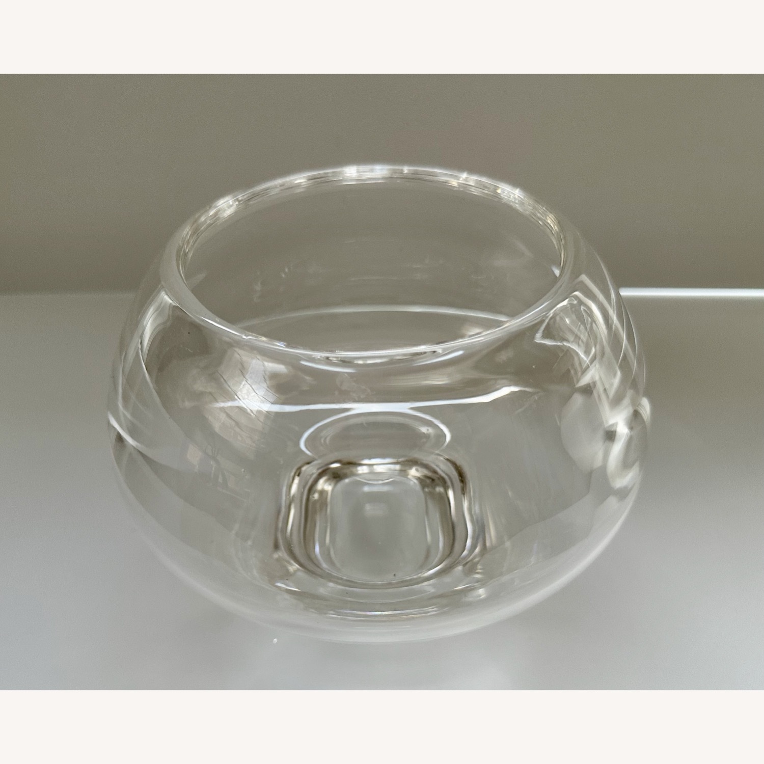 Signed Steuben Glass Pedestal Bowl - image-5