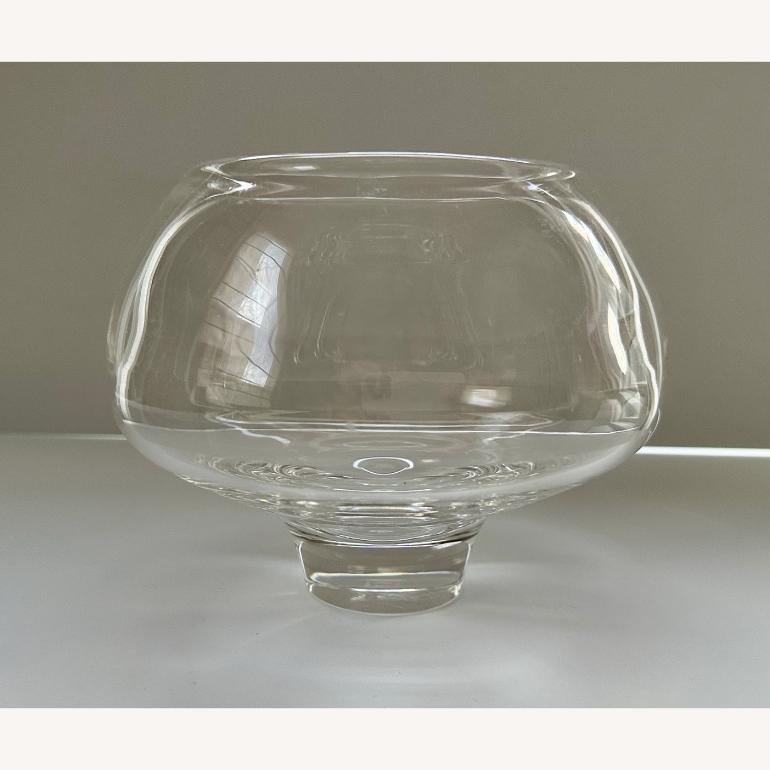 Signed Steuben Glass Pedestal Bowl - image-3