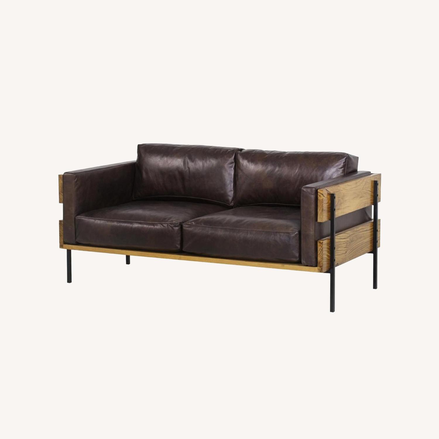 Thomas Bina Carson Leather Loveseat - image-0