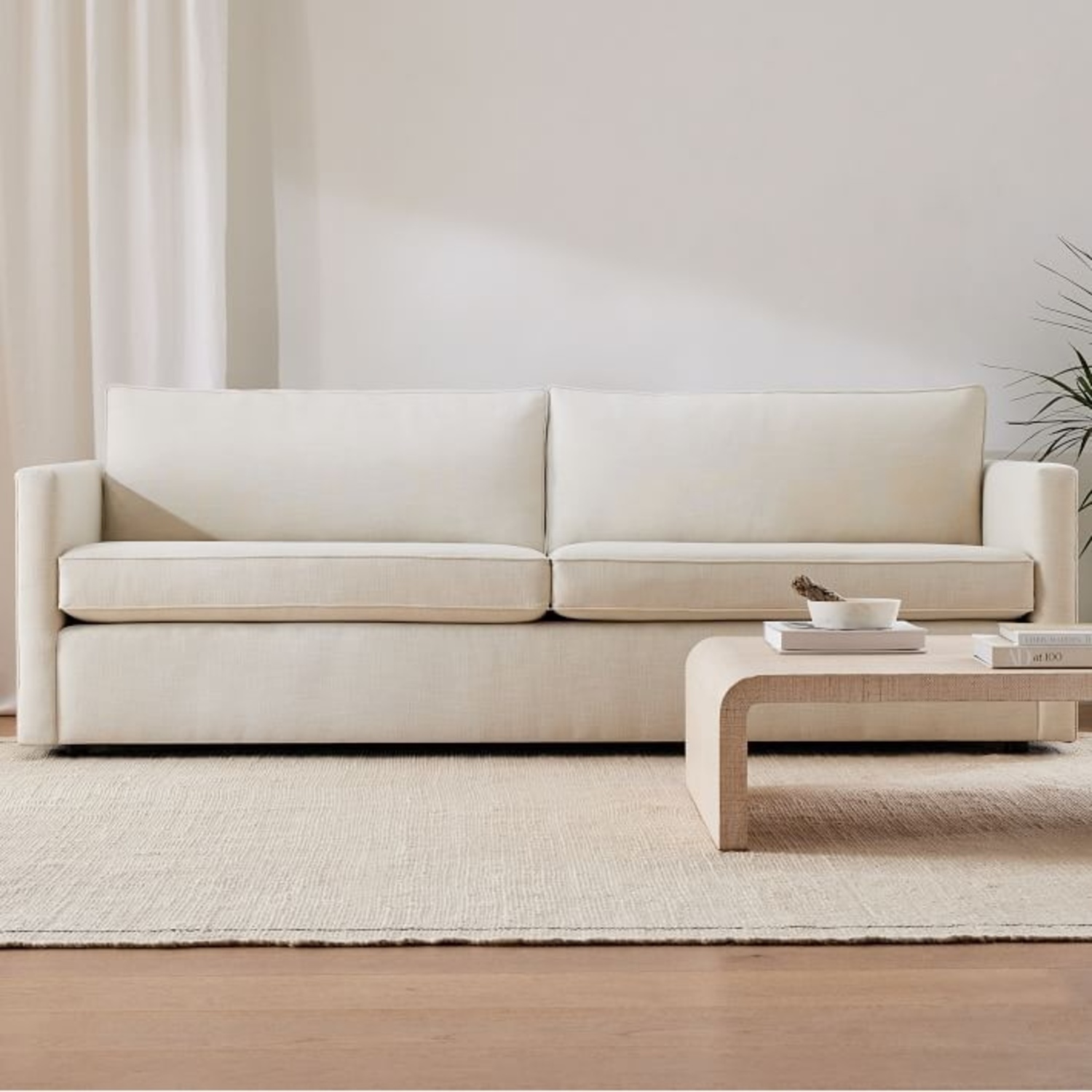West Elm White Harris Sofa - image-5
