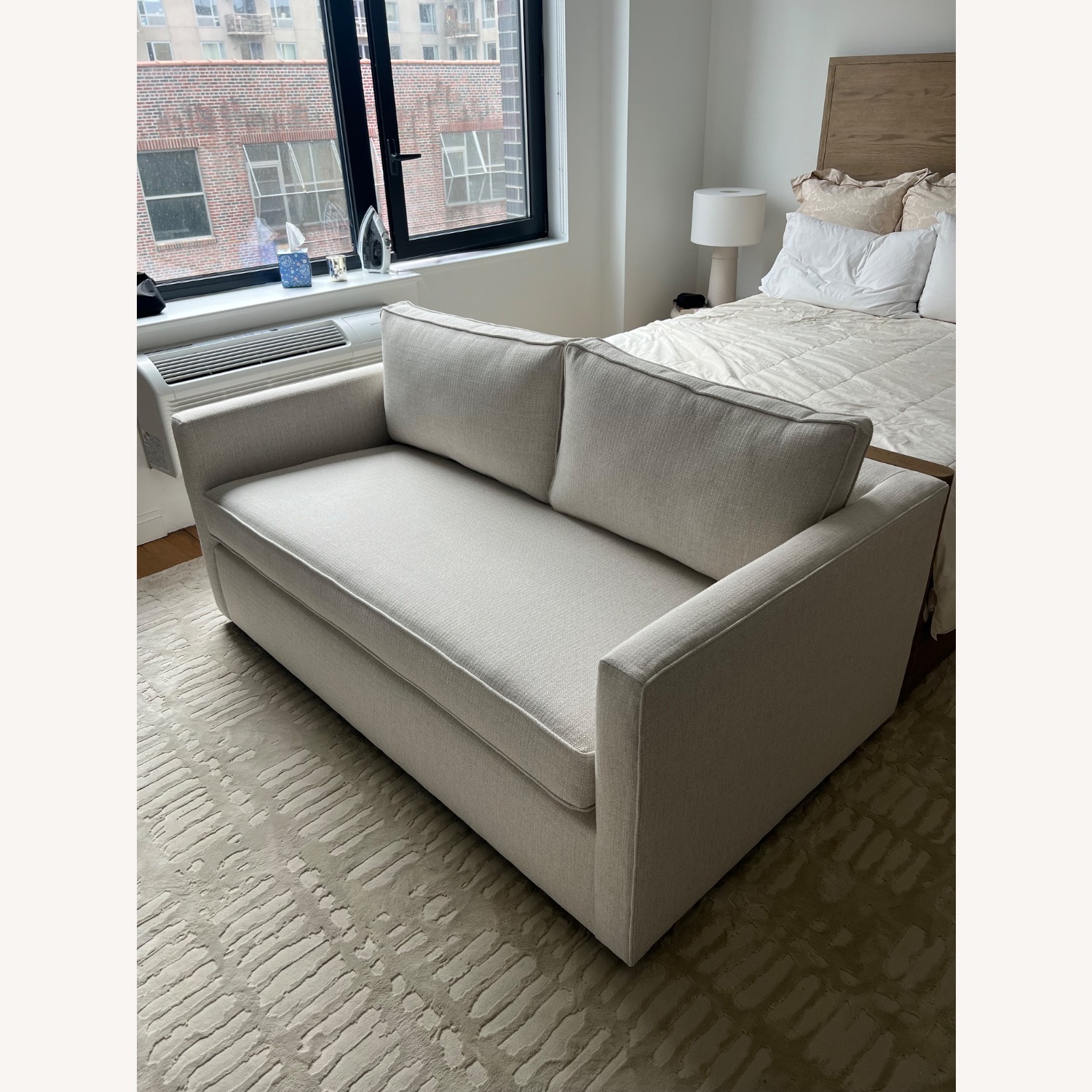 West Elm White Harris Sofa - image-3