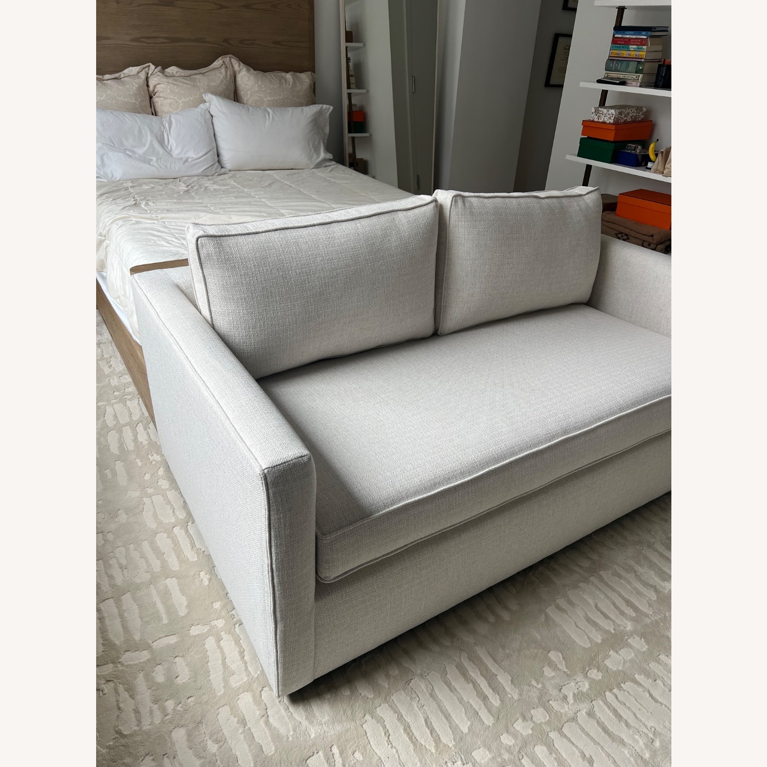 West Elm White Harris Sofa - image-4