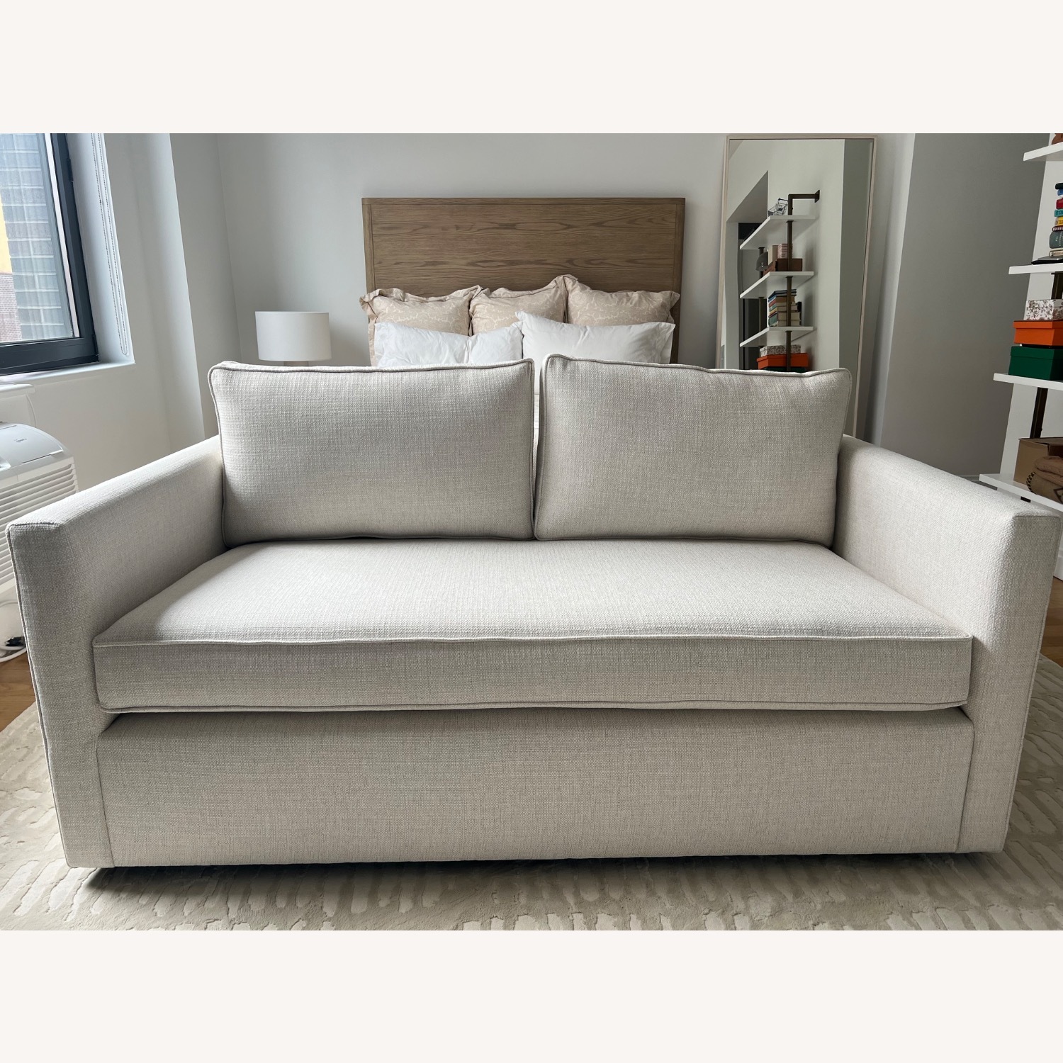 West Elm White Harris Sofa - image-1