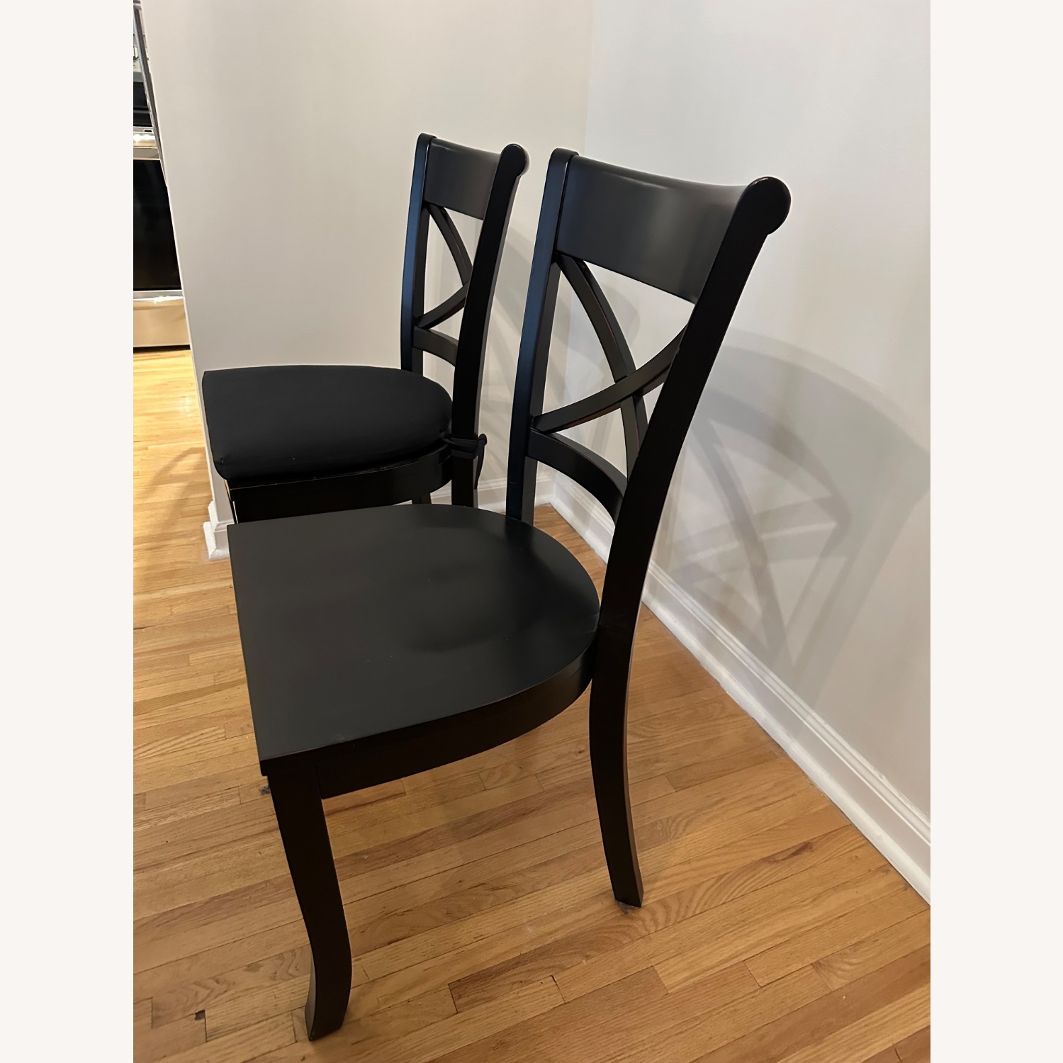 Crate & Barrel Dining Chairs with Seat Cushions - image-3