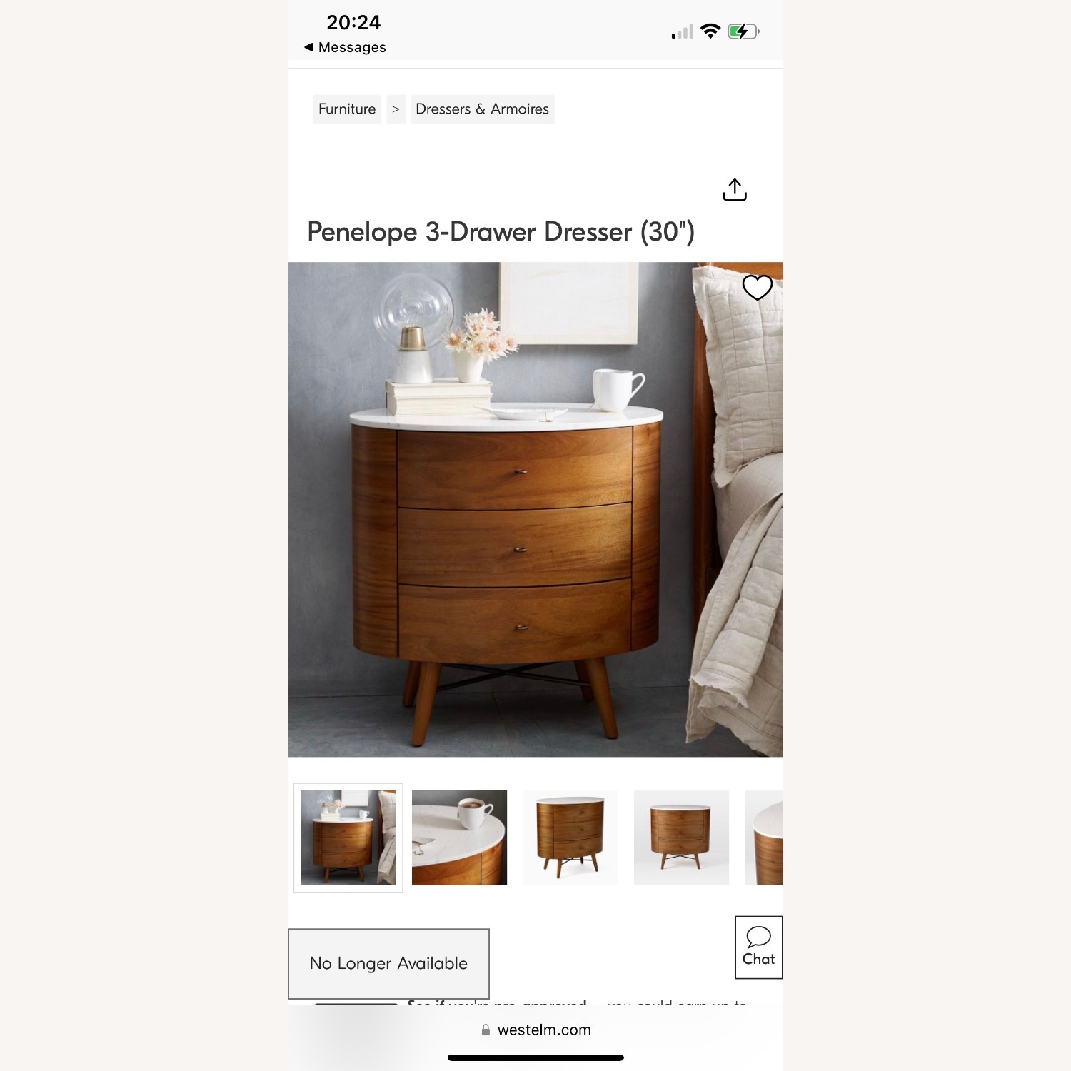 West Elm Penelope 3-Drawer Dresser (30'') - image-2