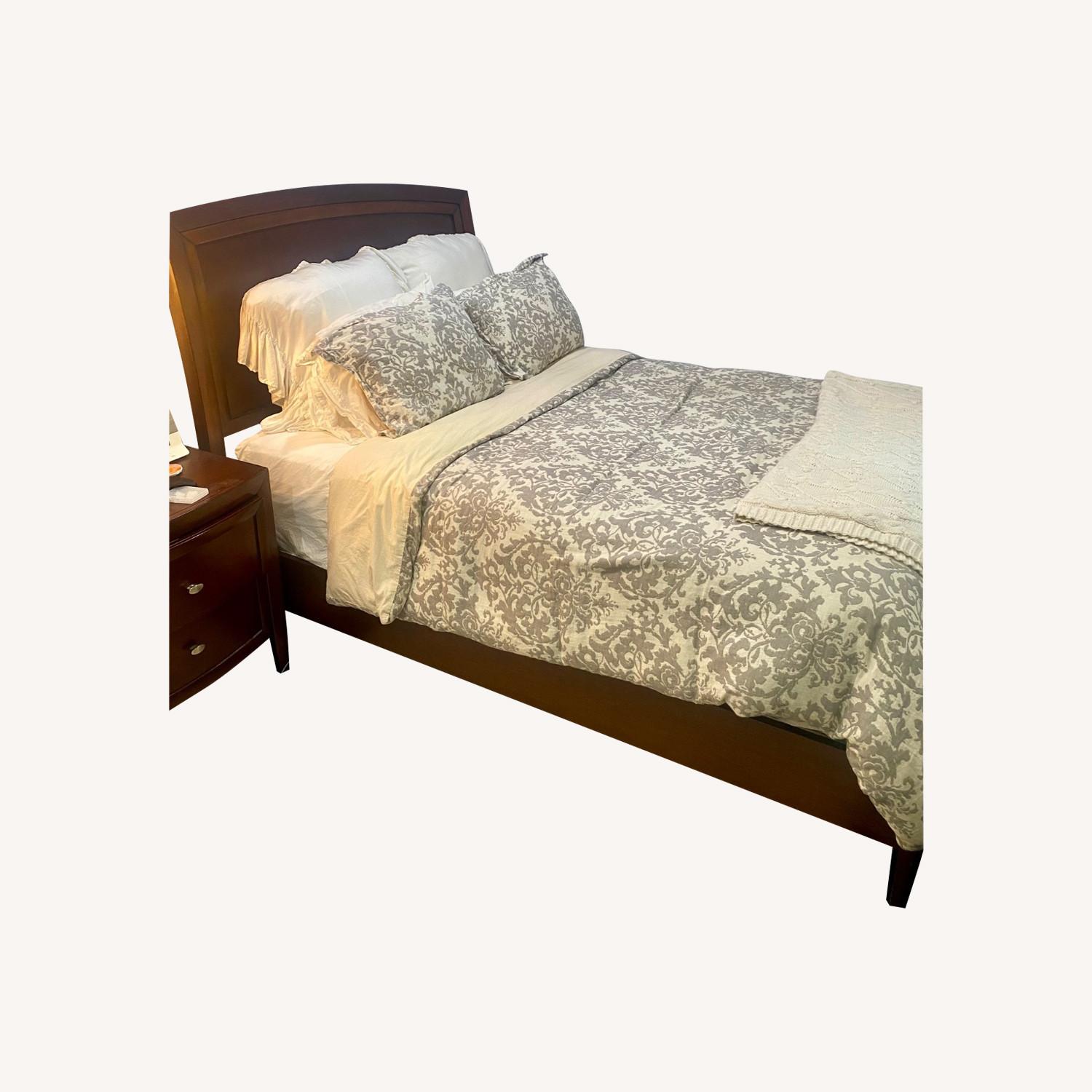 Macy’s Mahogany Queen Bed - image-0