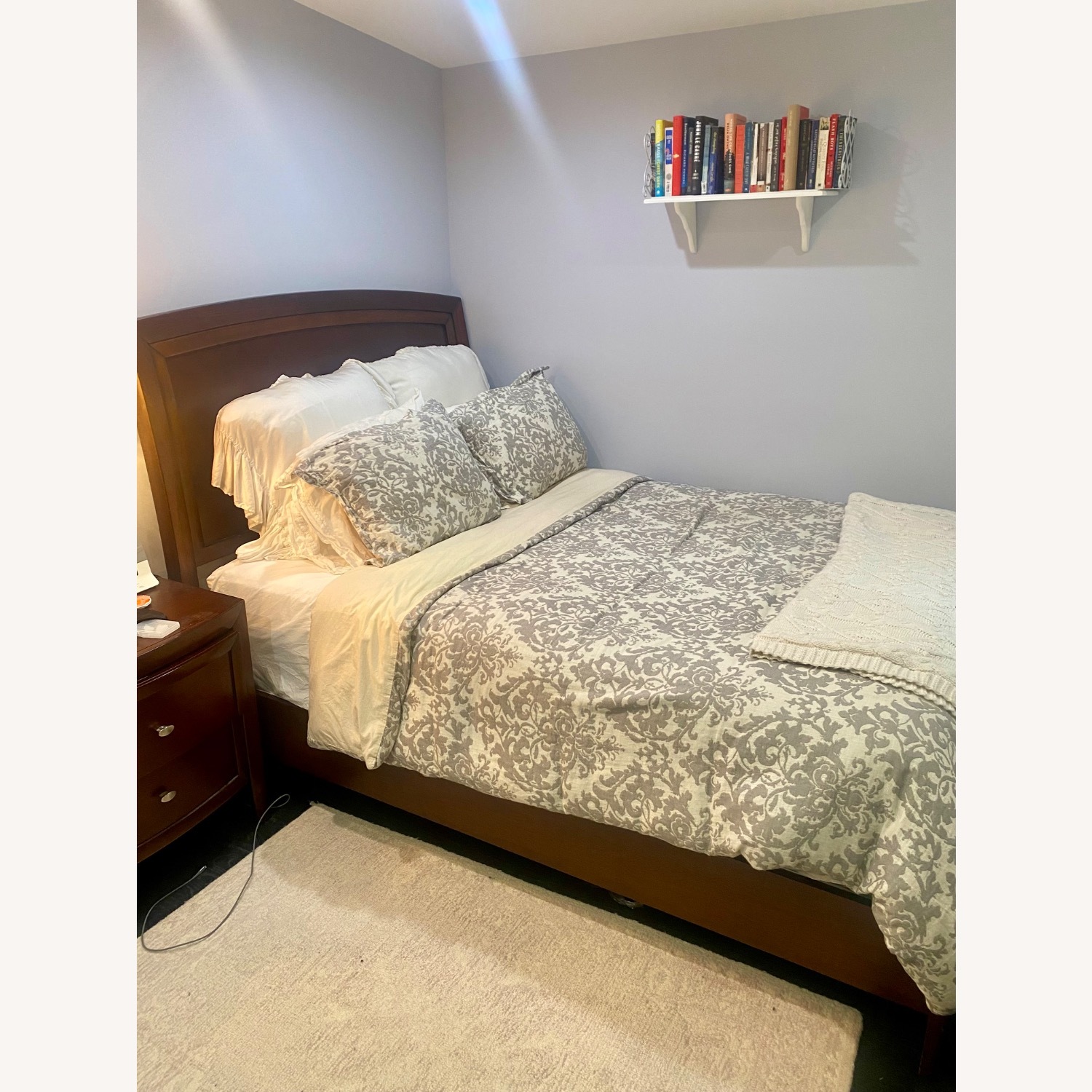 Macy’s Mahogany Queen Bed - image-1