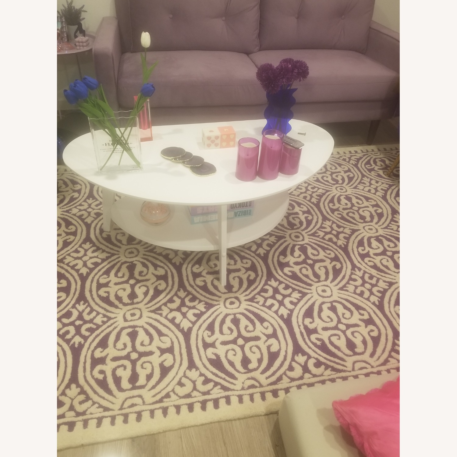 Mid Century ModernWhite Coffee Table - image-3