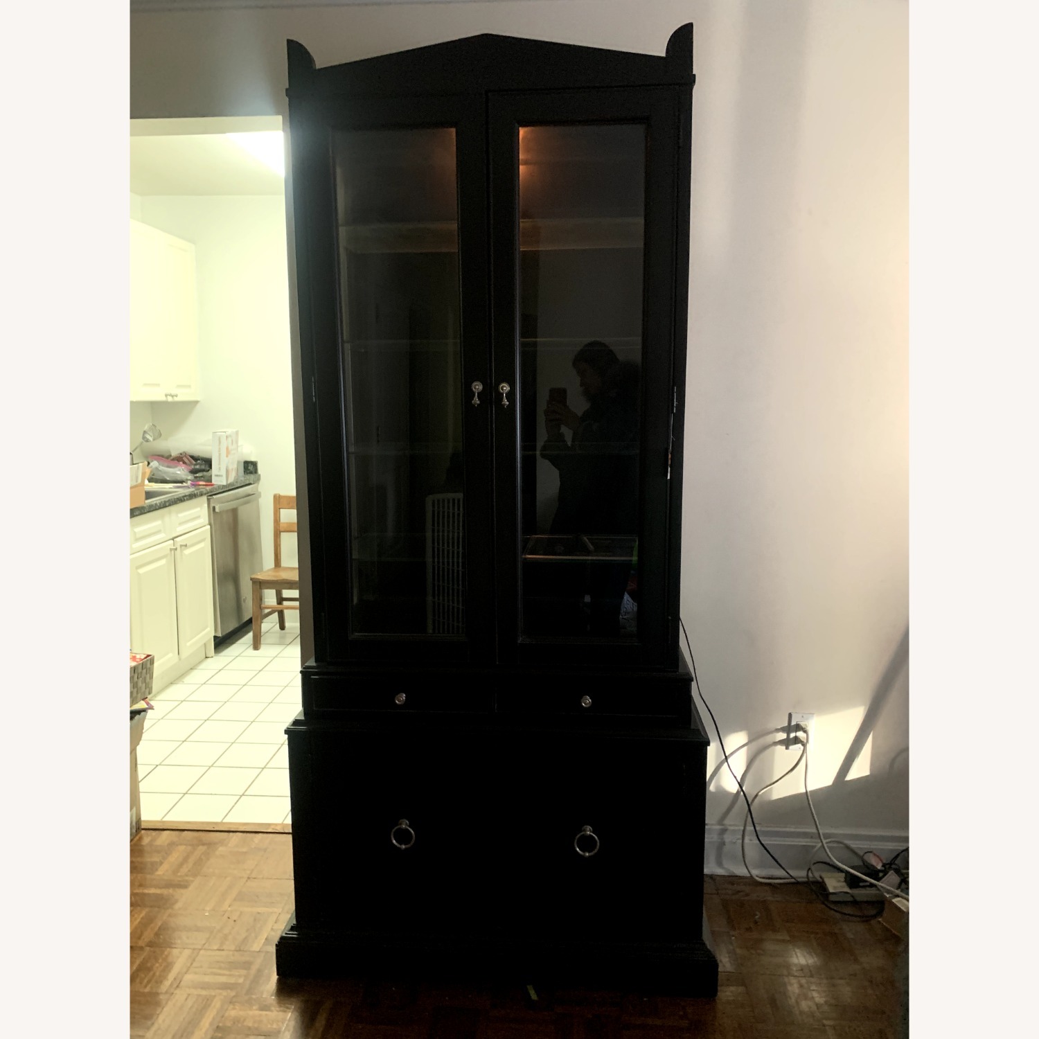 C Black China Cabinet - image-1