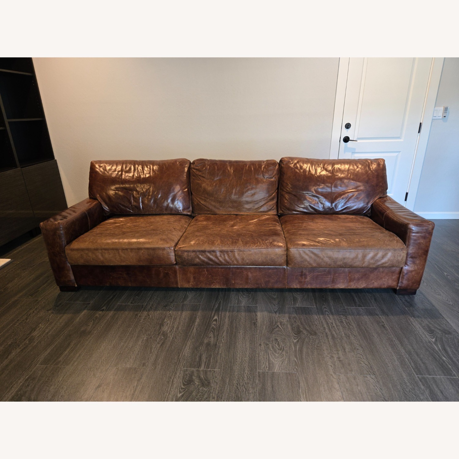 Pottery Barn Turner Leather Sofa XL Brown - image-1