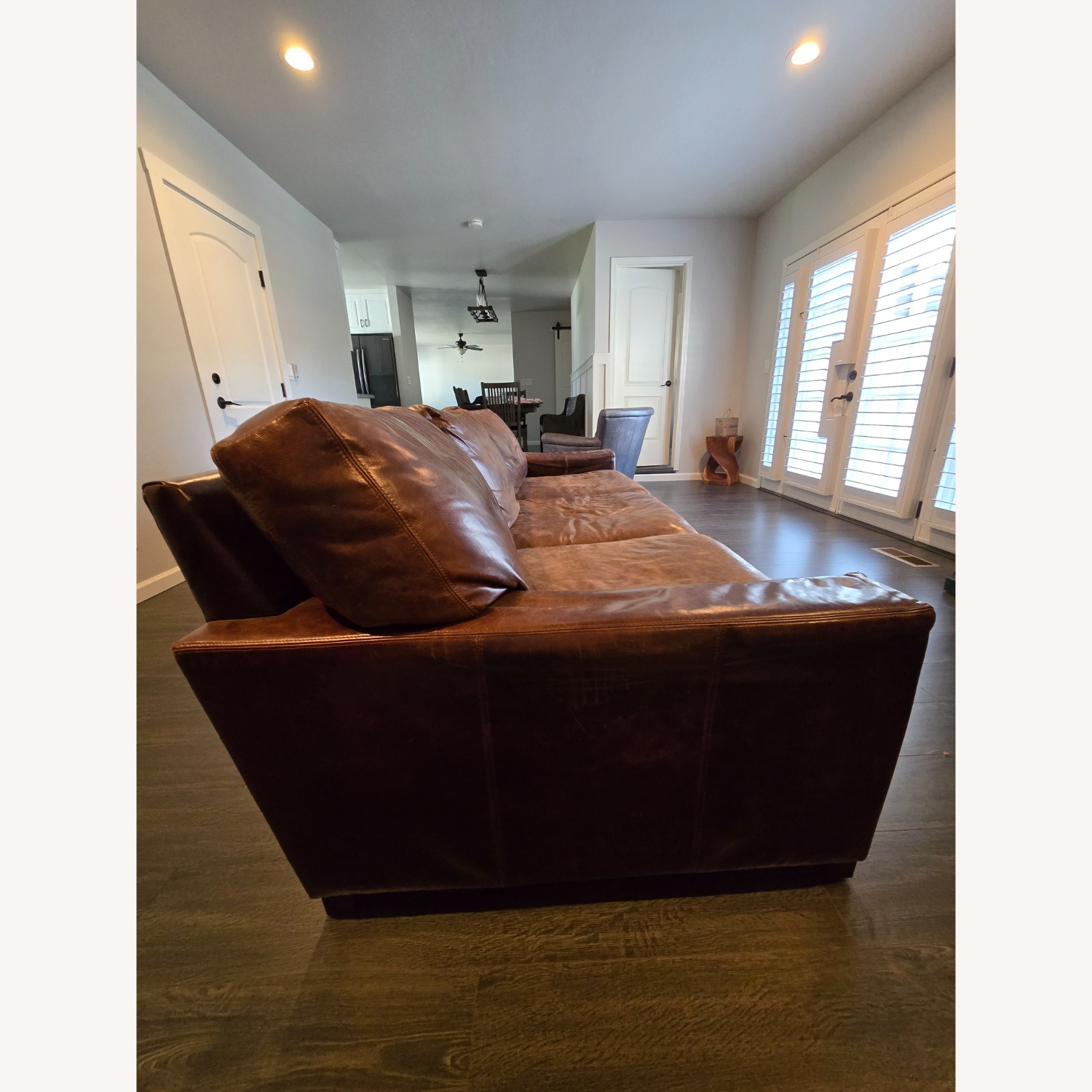 Pottery Barn Turner Leather Sofa XL Brown - image-3