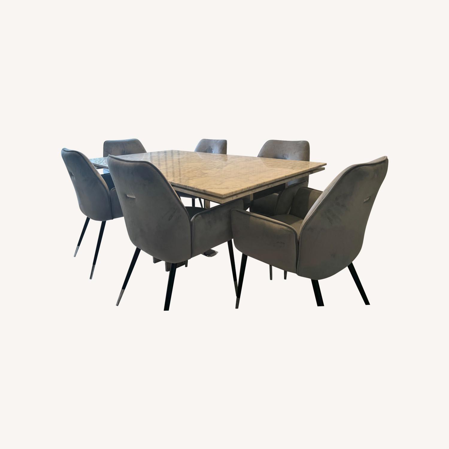 Wayfair Elegant Marble Dining Table Set - image-0