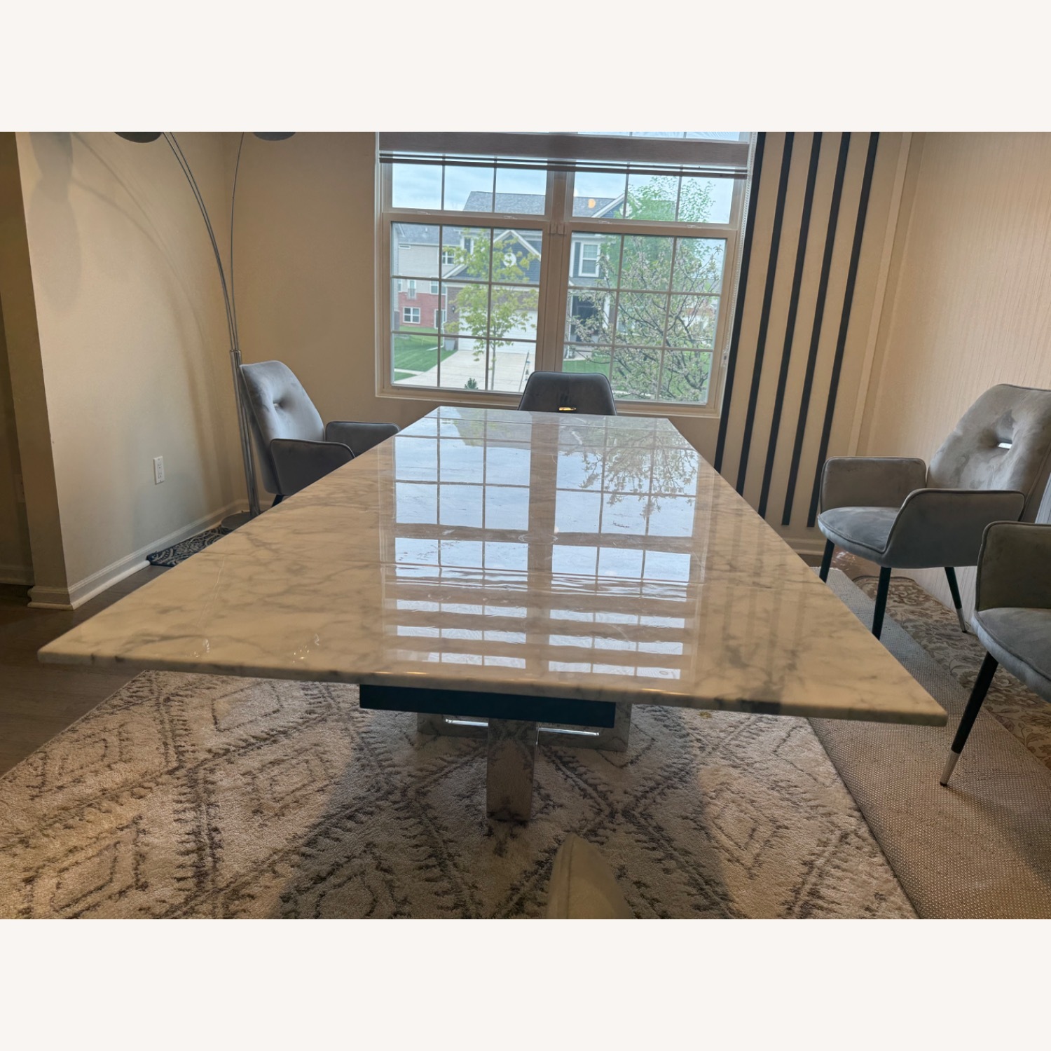 Wayfair Elegant Marble Dining Table Set - image-7