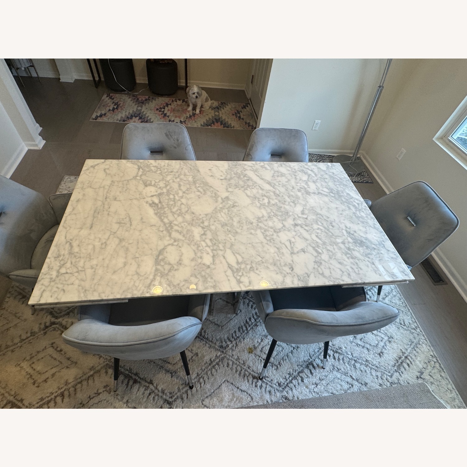 Wayfair Elegant Marble Dining Table Set - image-2