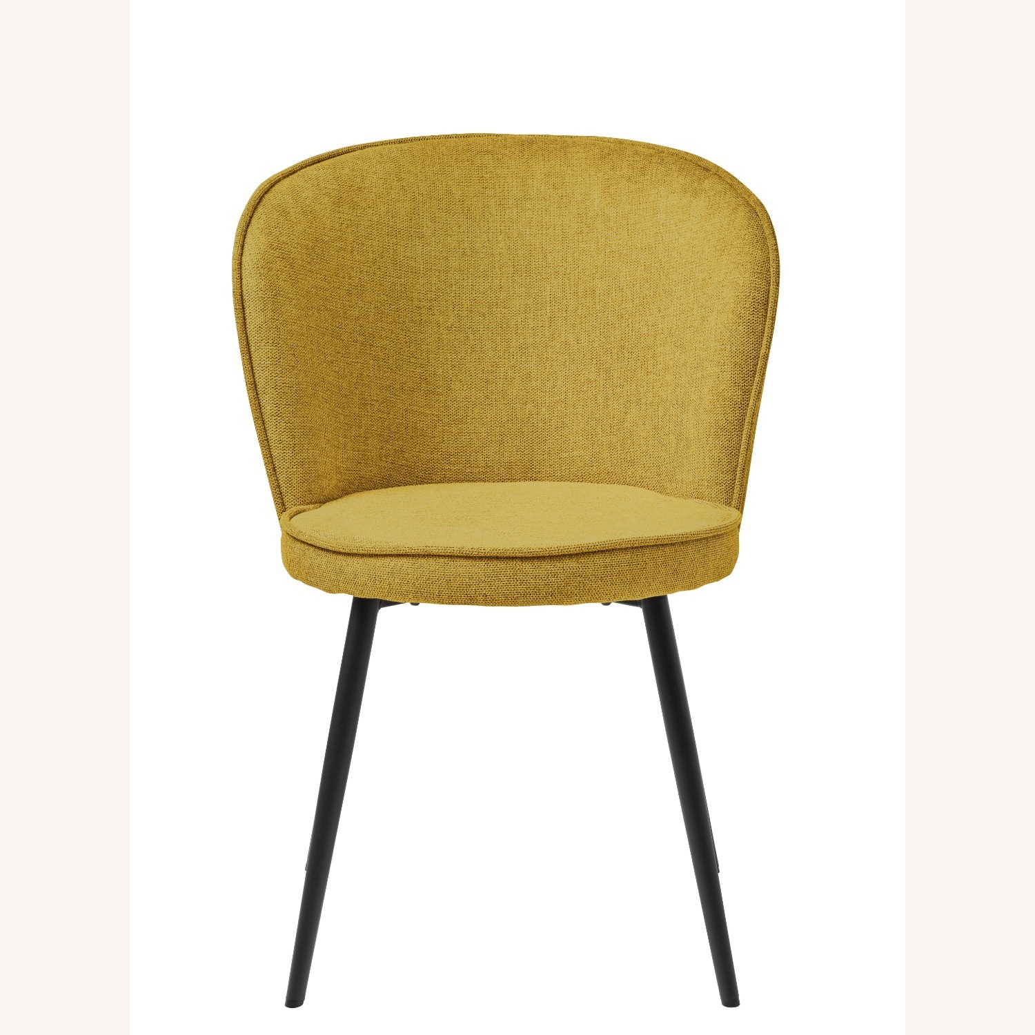 Pair of Dining Chairs with Steel Legs in Mustard - image-3