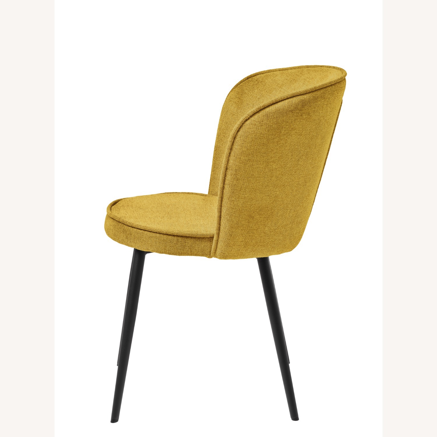 Pair of Dining Chairs with Steel Legs in Mustard - image-2