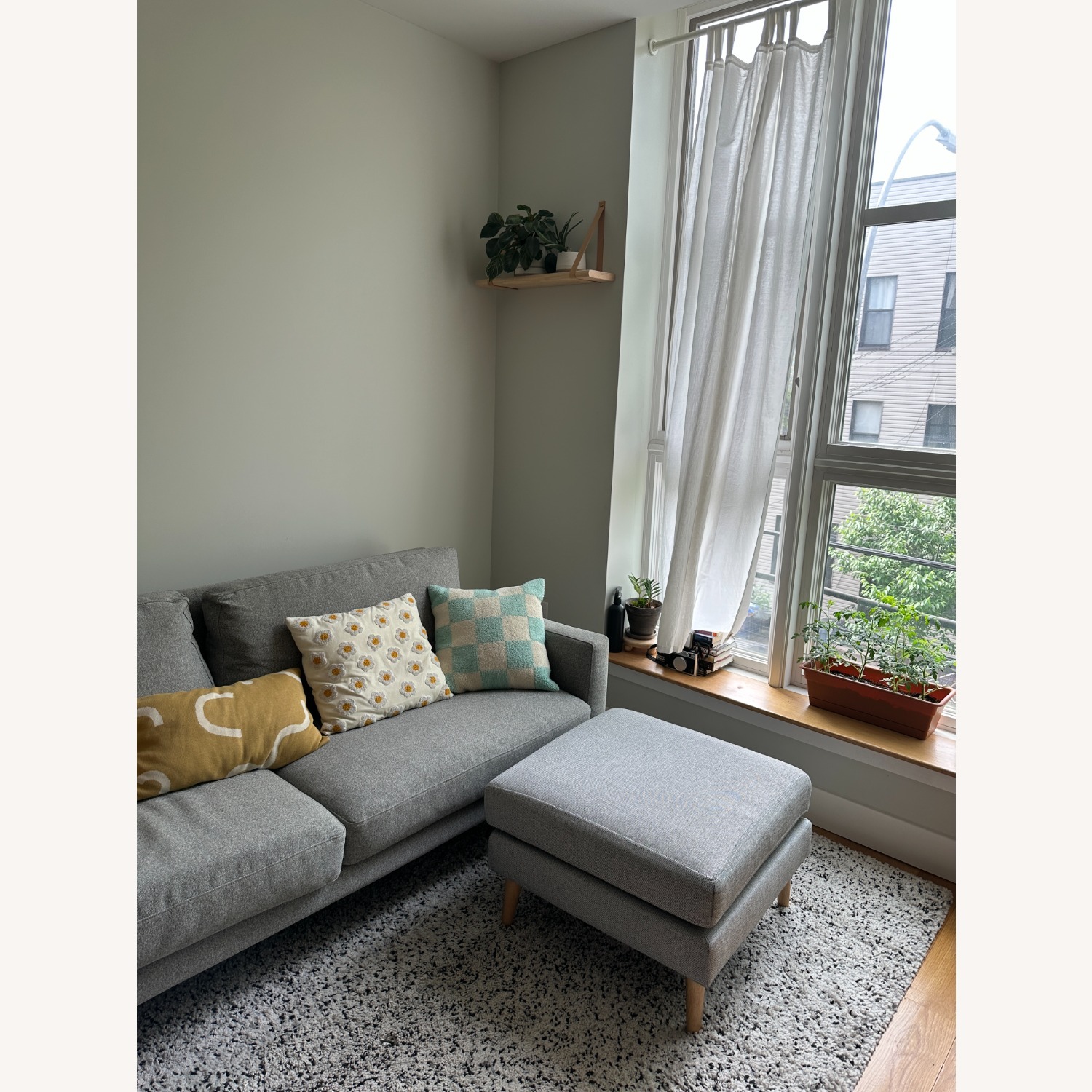 Burrow Gray Nomad Ottoman - image-9