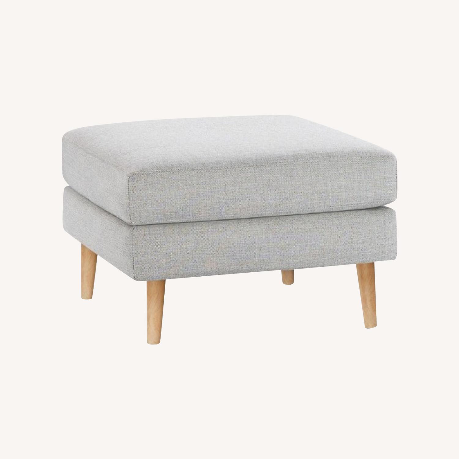 Burrow Gray Nomad Ottoman - image-0