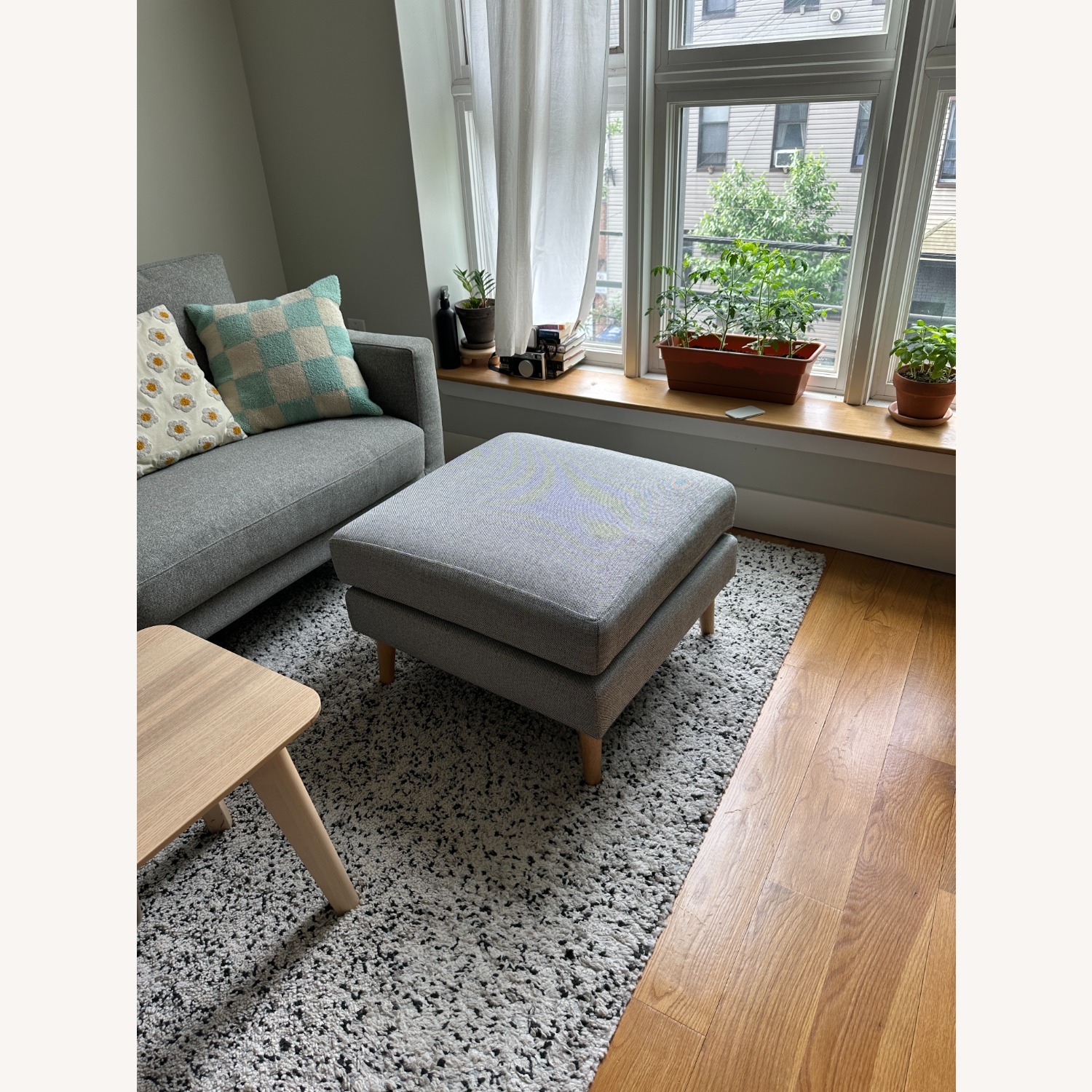 Burrow Gray Nomad Ottoman - image-4